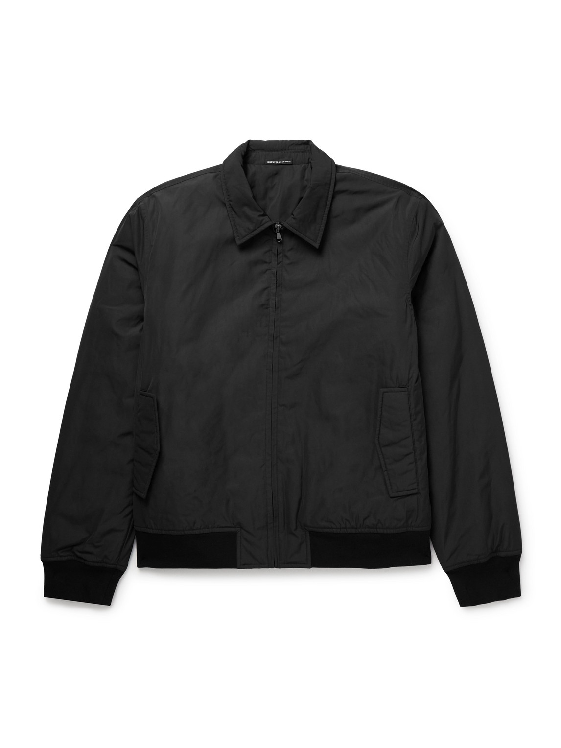 James Perse Padded Recycled-twill Bomber Jacket In Black