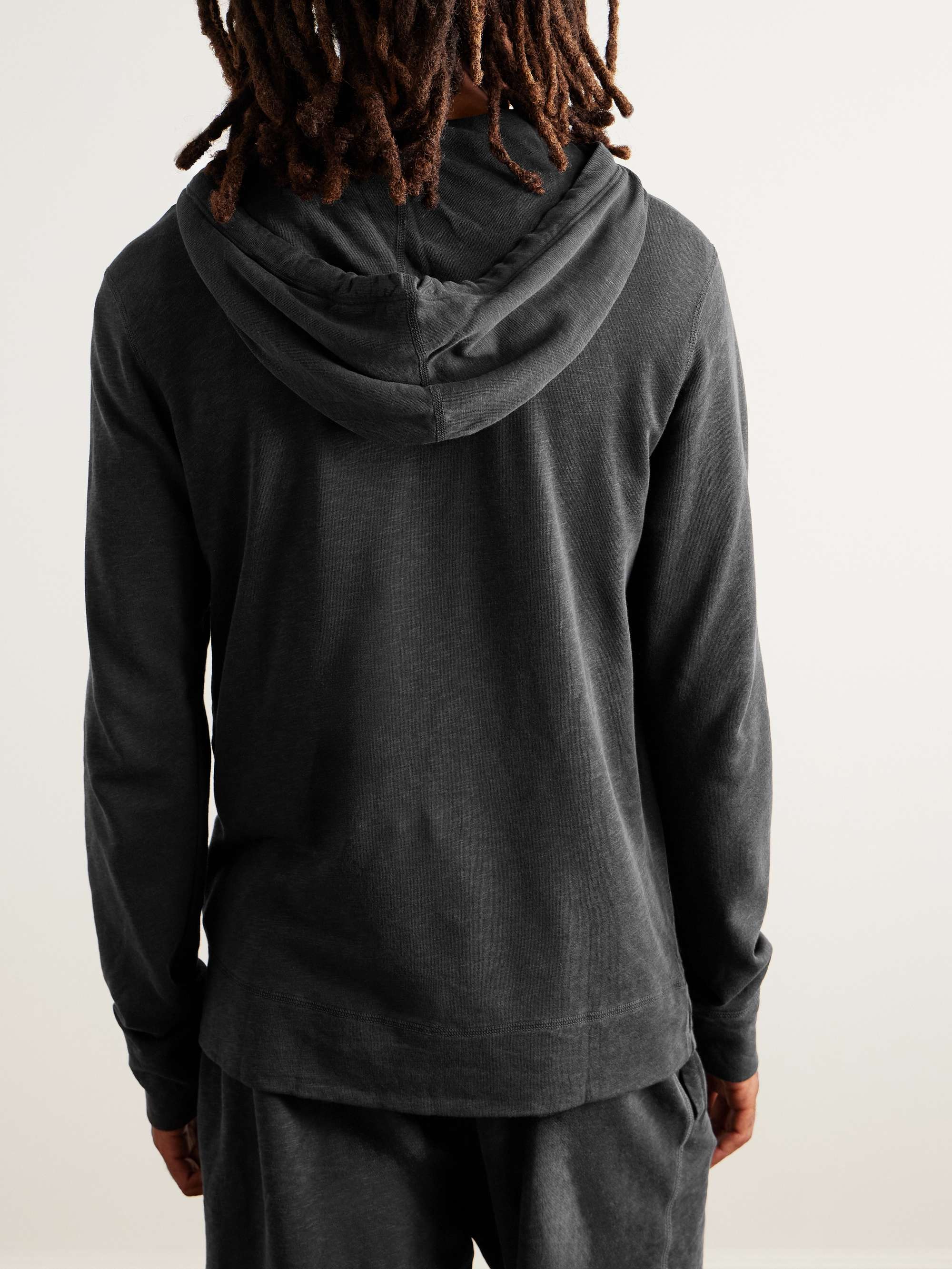 JAMES PERSE Supima Cotton-Jersey Zip-Up Hoodie