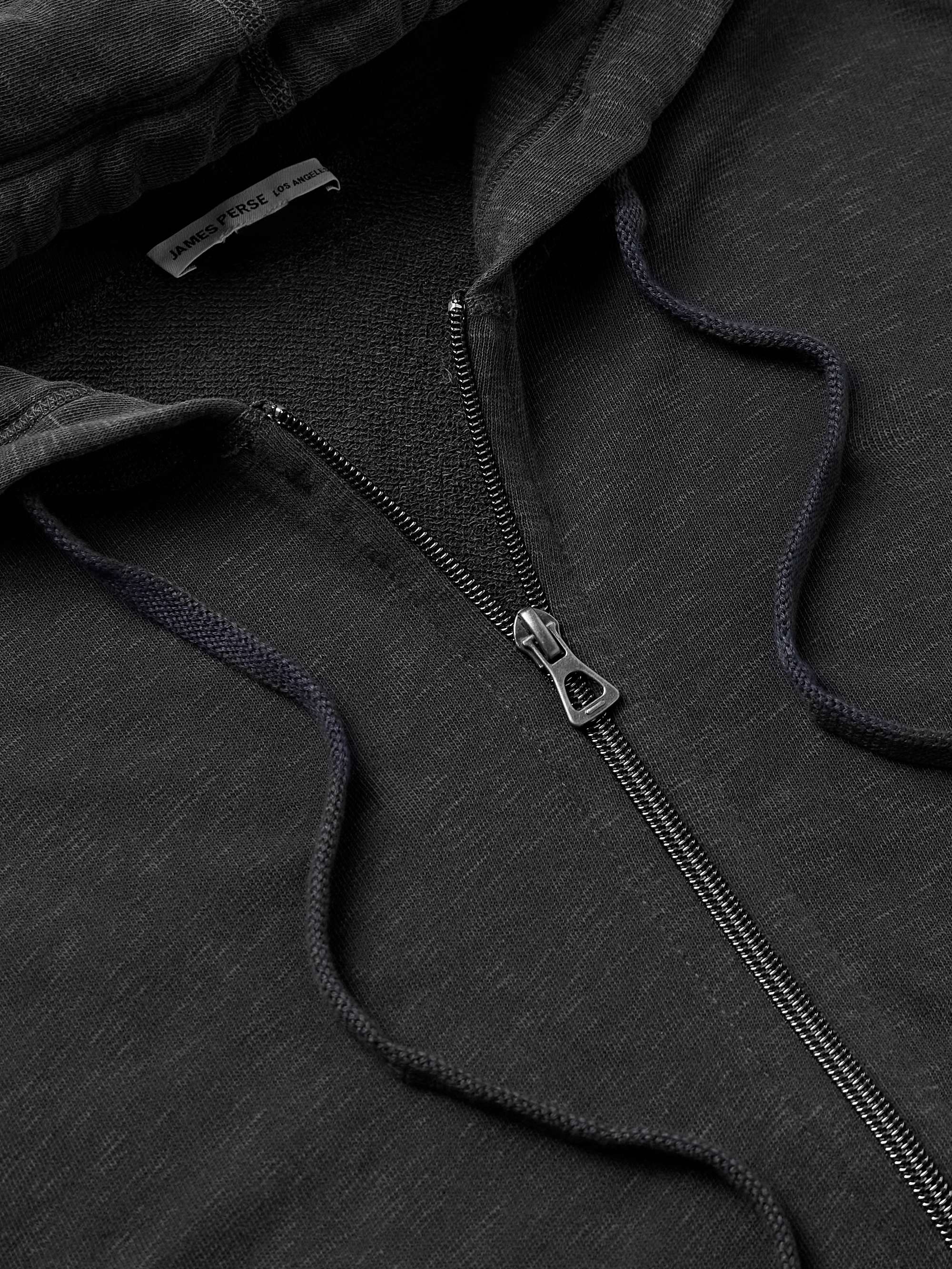 JAMES PERSE Supima Cotton-Jersey Zip-Up Hoodie