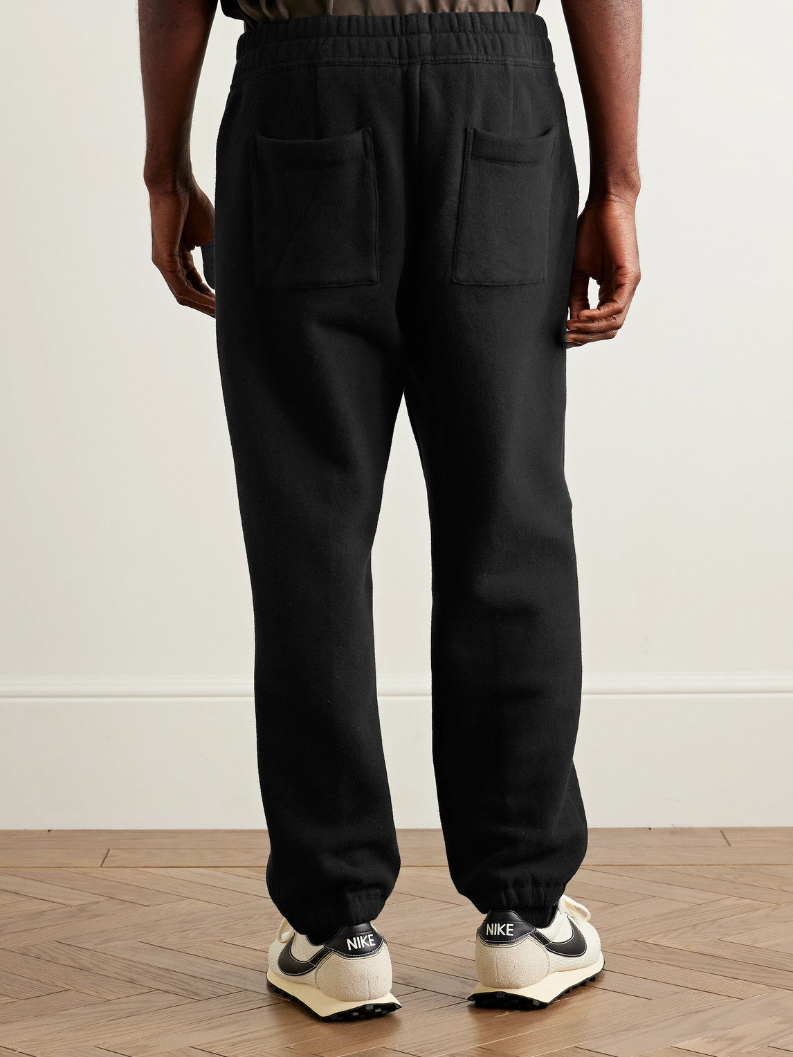 James Perse Cozy Tapered Cotton-blend Jersey Sweatpants In Black