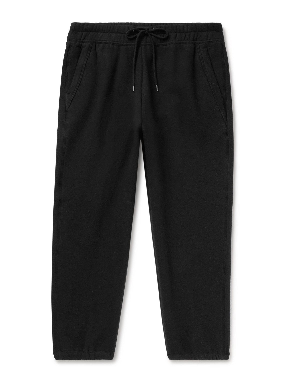 James Perse Cozy Tapered Cotton-blend Jersey Sweatpants In Black