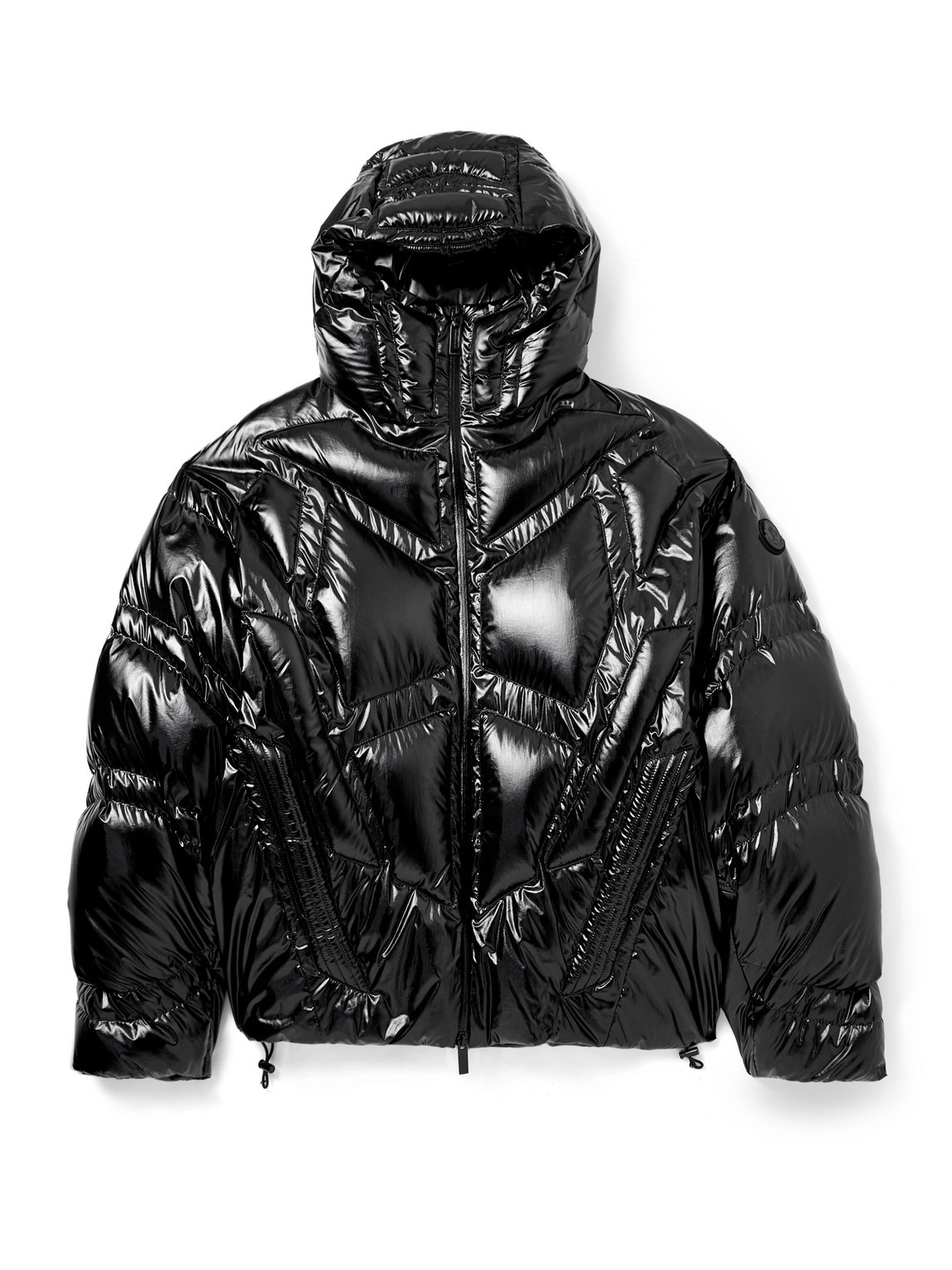 Moncler Genius A$ap Rocky Bahianinha Quilted Glossed-shell Hooded Down Jacket In Black