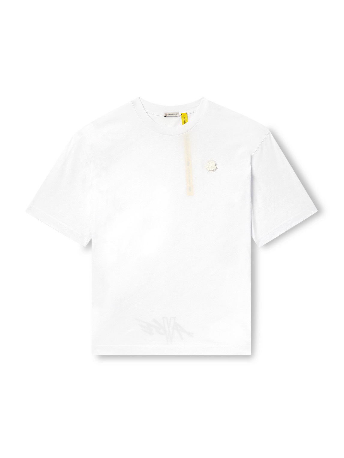 Moncler Genius A$ap Rocky Logo-appliquéd Cotton-jersey T-shirt In White