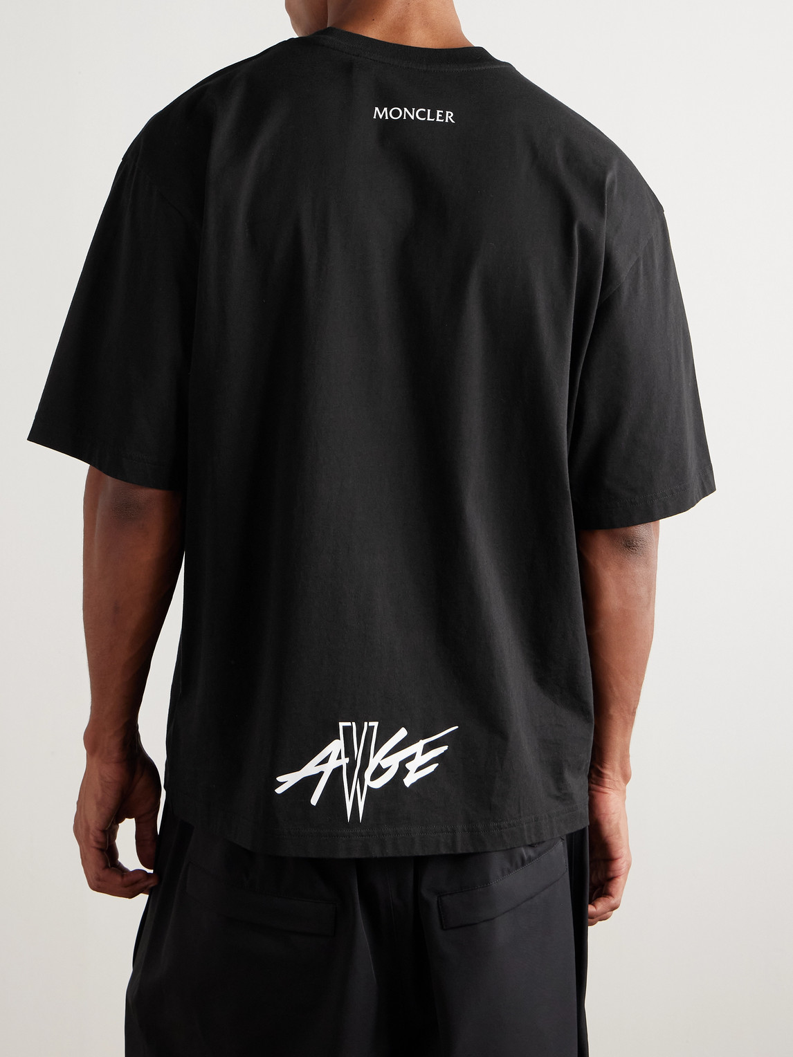 Moncler Genius Asap Rocky Capsule T-shirt In Lightweight Cotton Jersey In Black