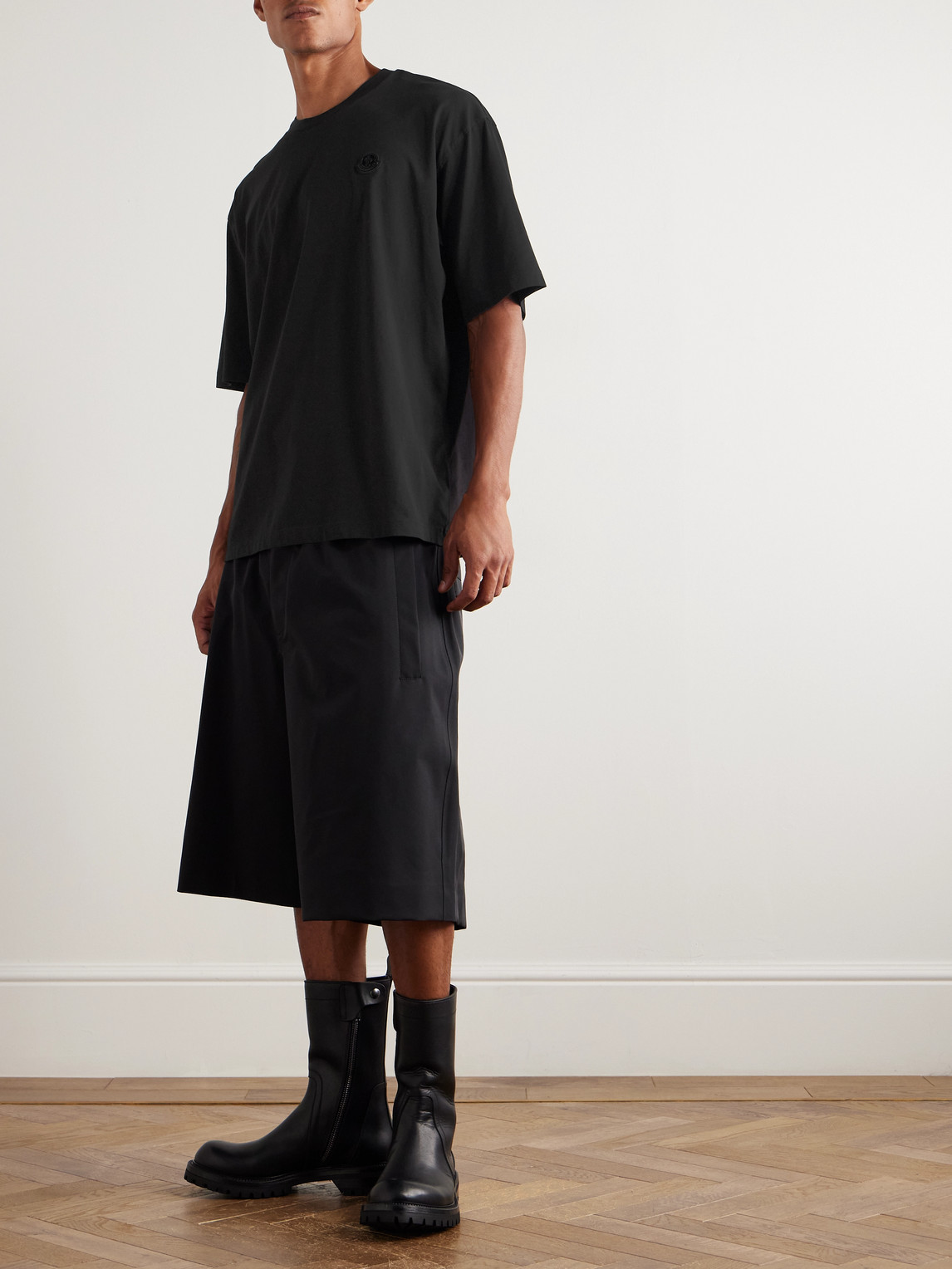 Moncler Genius Asap Rocky Capsule T-shirt In Lightweight Cotton Jersey In Black