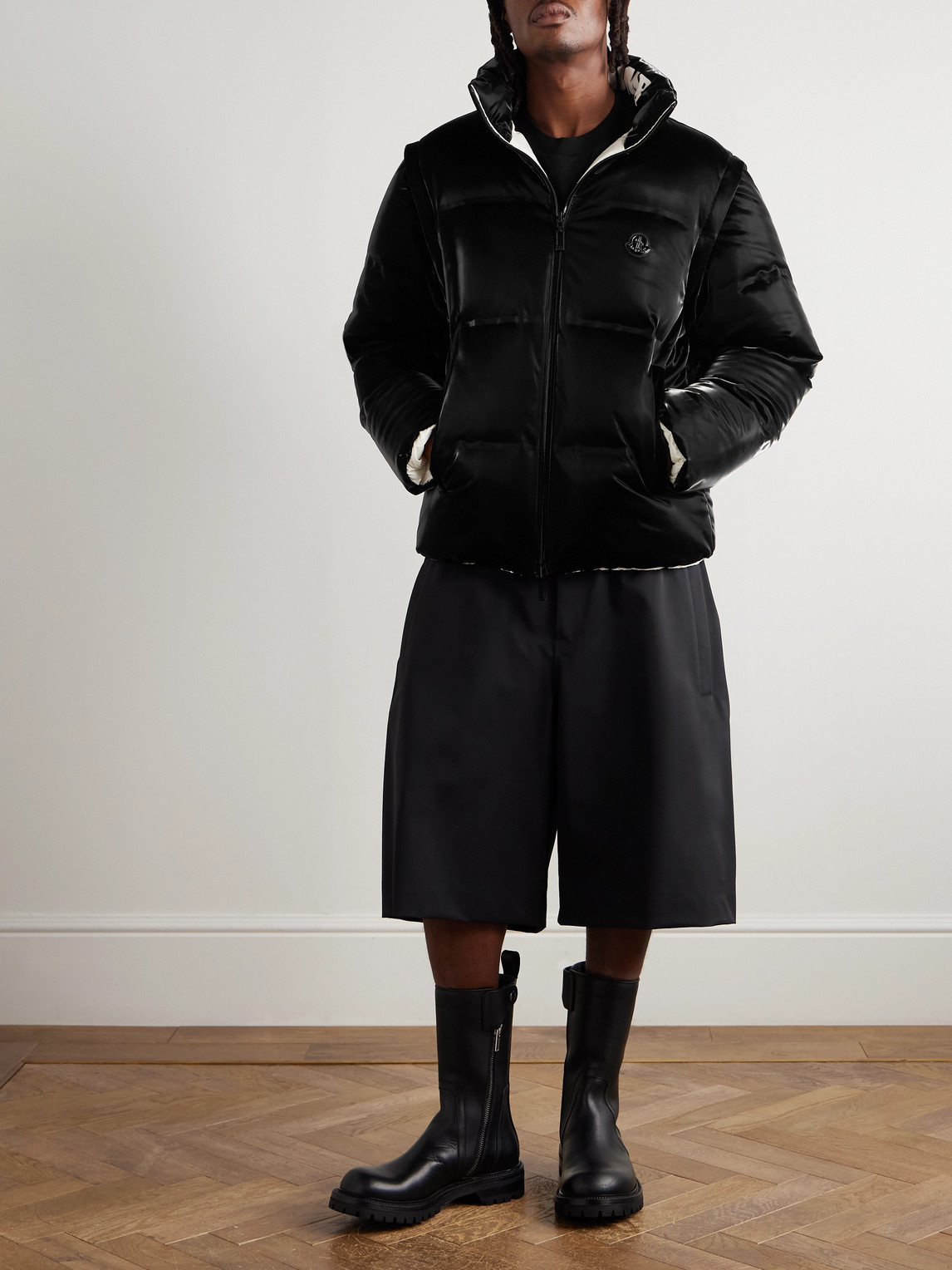 Moncler Genius A$ap Rocky Logo-appliquéd Quilted Shell Down Jacket In Black
