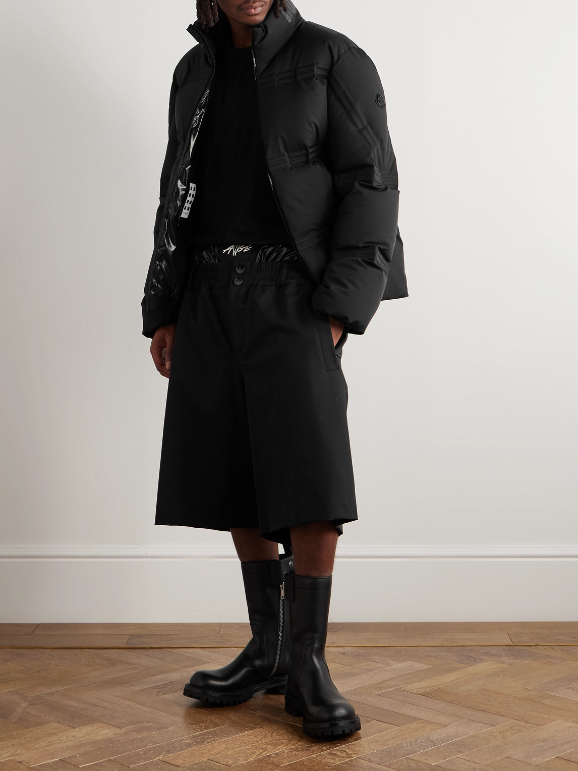 Moncler Genius Asap Rocky Logo-appliquéd Quilted Twill Down Jacket In Black
