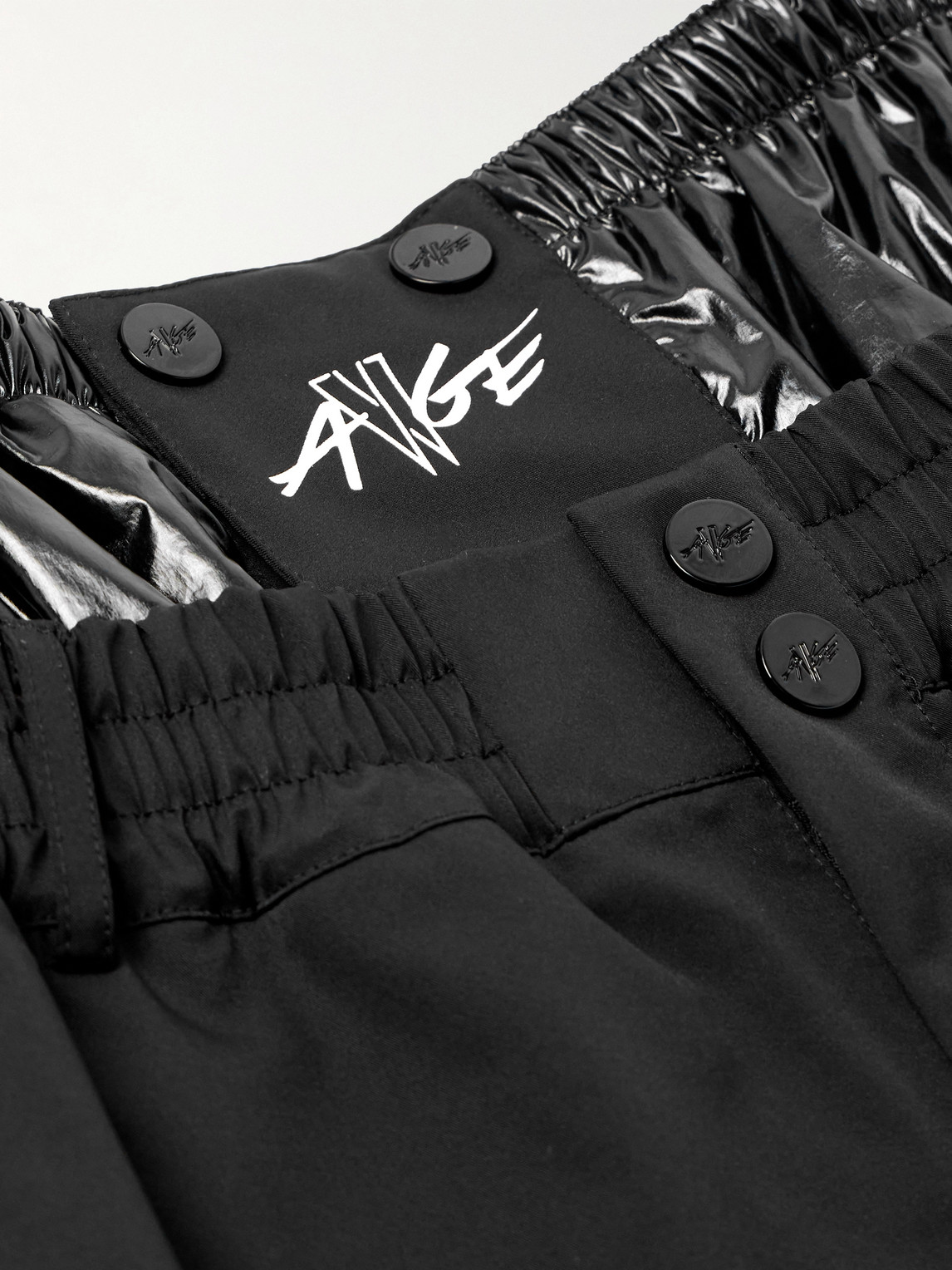 Moncler Genius A$ap Rocky Wide-leg Shell-trimmed Canvas Shorts In Black