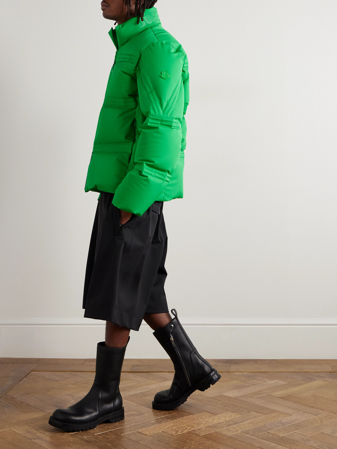 Moncler Genius A$ap Rocky Logo-appliquéd Quilted Twill Down Jacket In Green