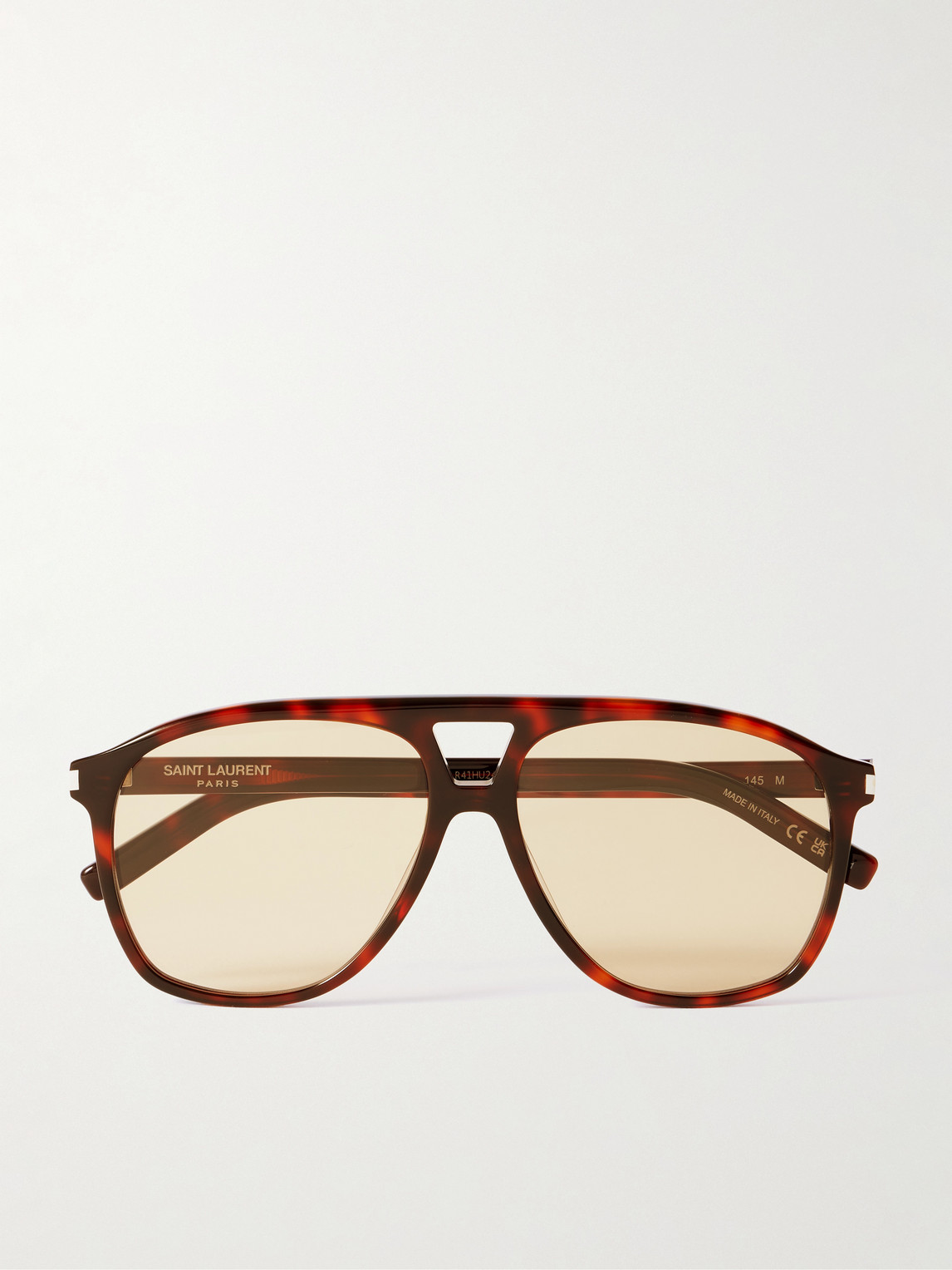 Saint Laurent Aviator-Style Tortoiseshell Acetate Sunglasses - Men