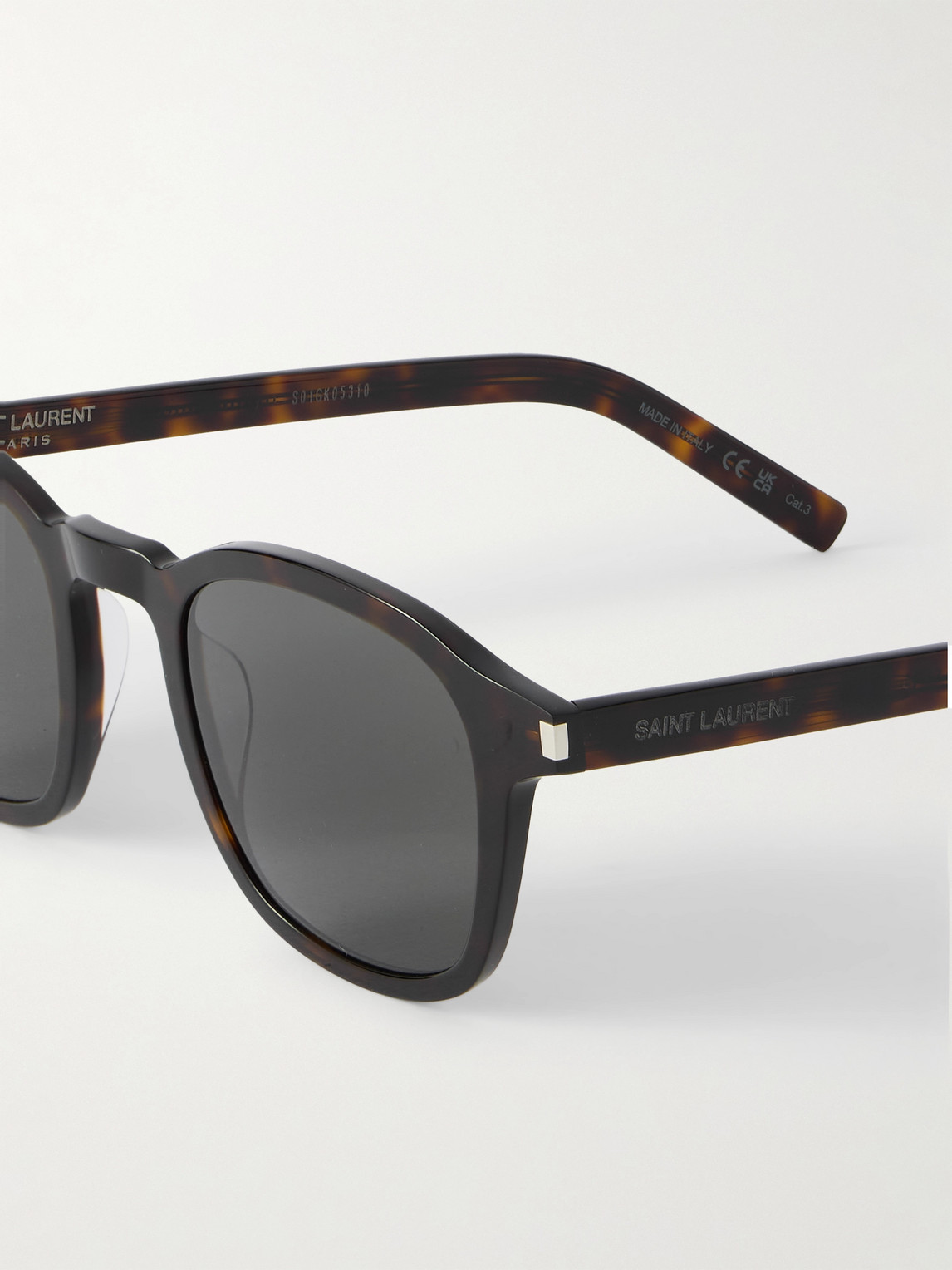 Saint Laurent Round-frame Tortoiseshell Acetate Sunglasses In Brown