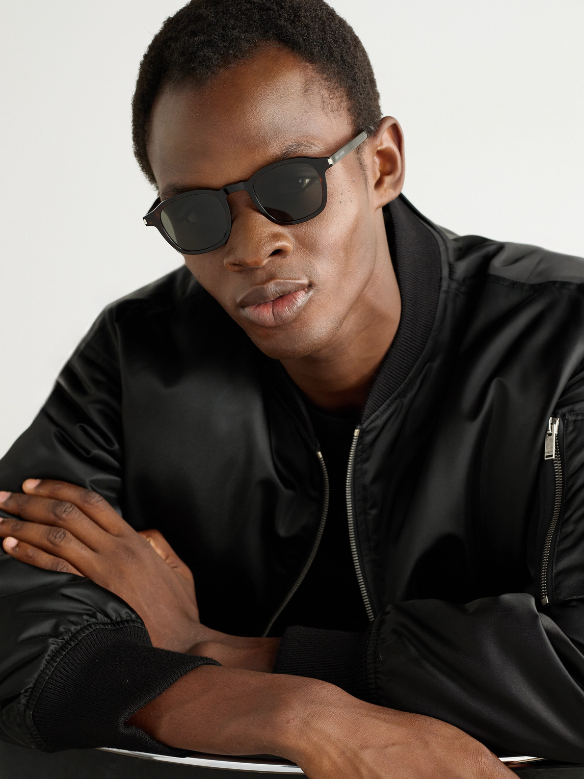 Saint Laurent Round-frame Tortoiseshell Acetate Sunglasses In Brown