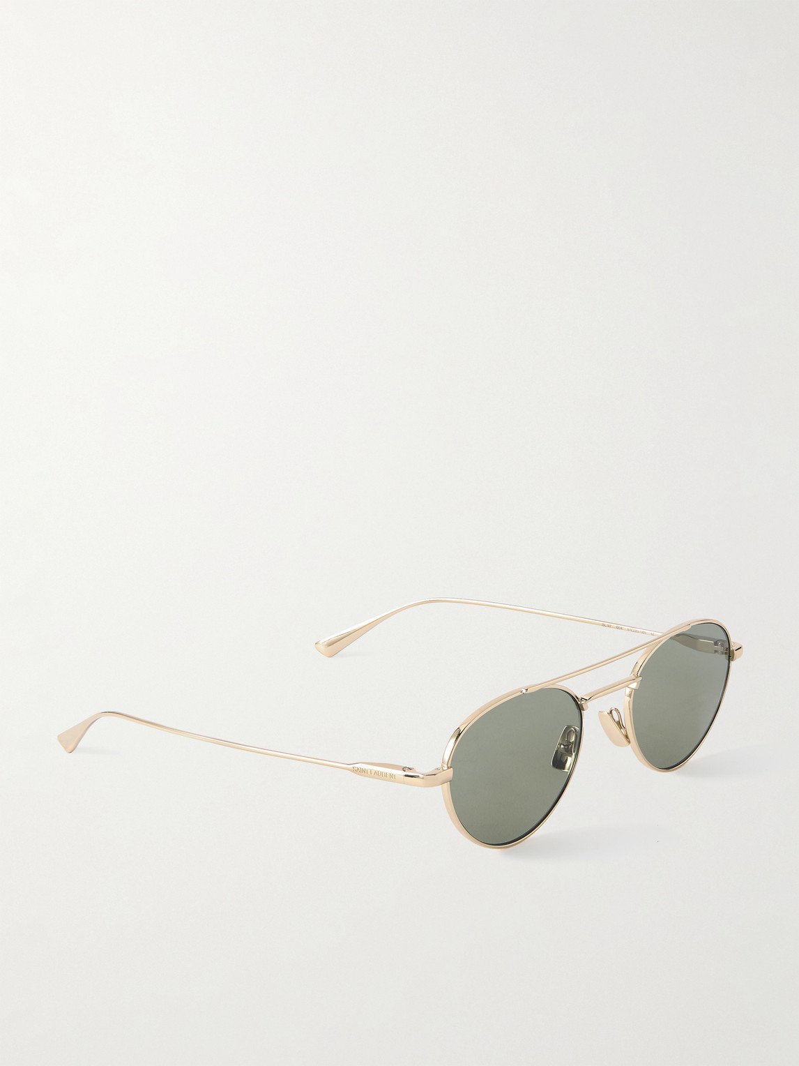Saint Laurent Aviator-style Gold-tone Sunglasses In Gold