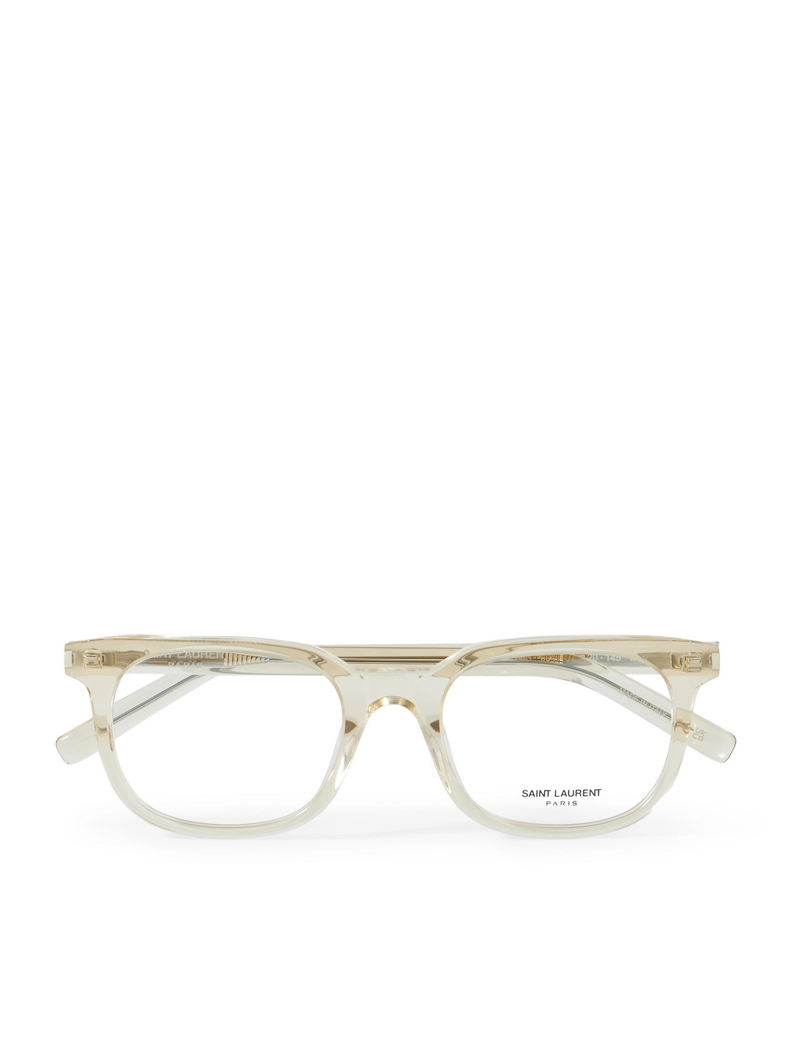 Saint Laurent Round-frame Acetate Optical Glasses In Neutral
