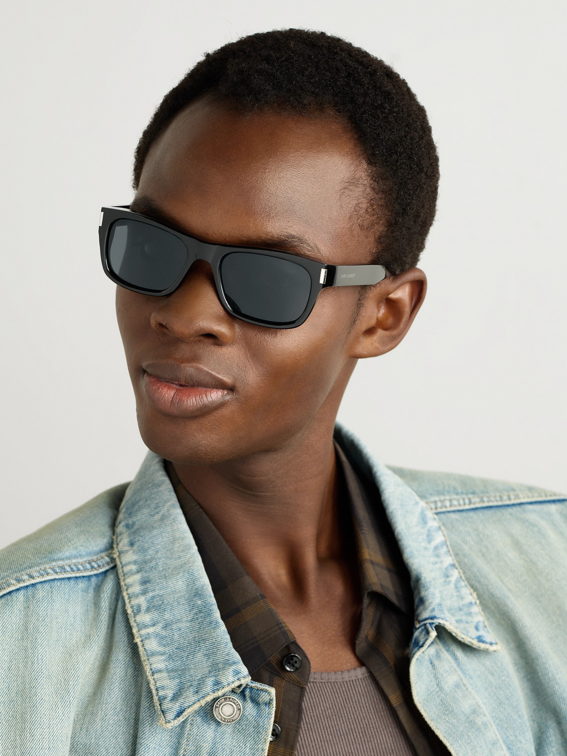 Saint Laurent Square-frame Acetate Sunglasses In Black