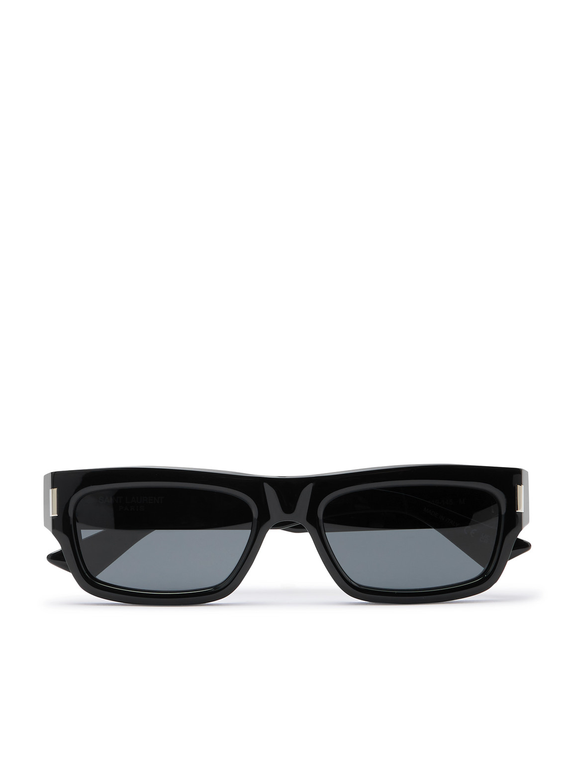 Saint Laurent Rectangular-frame Acetate Sunglasses In Black