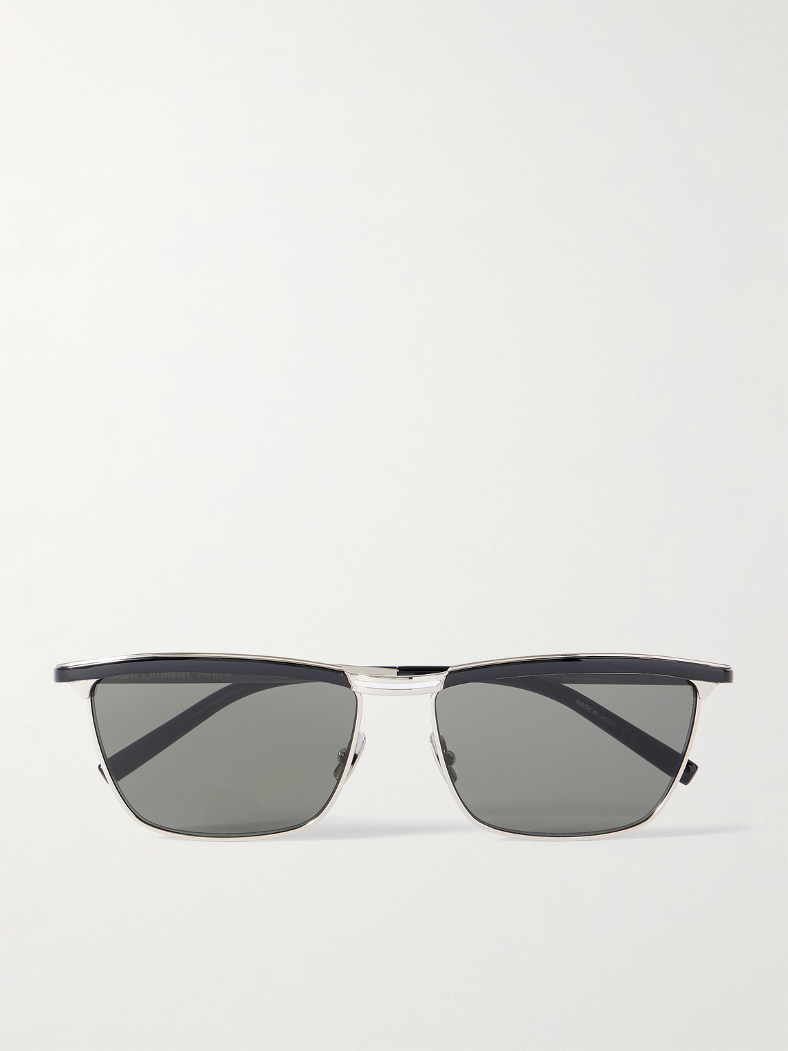 Saint Laurent Joe Square-Frame Acetate and Silver-Tone Sunglasses - Men