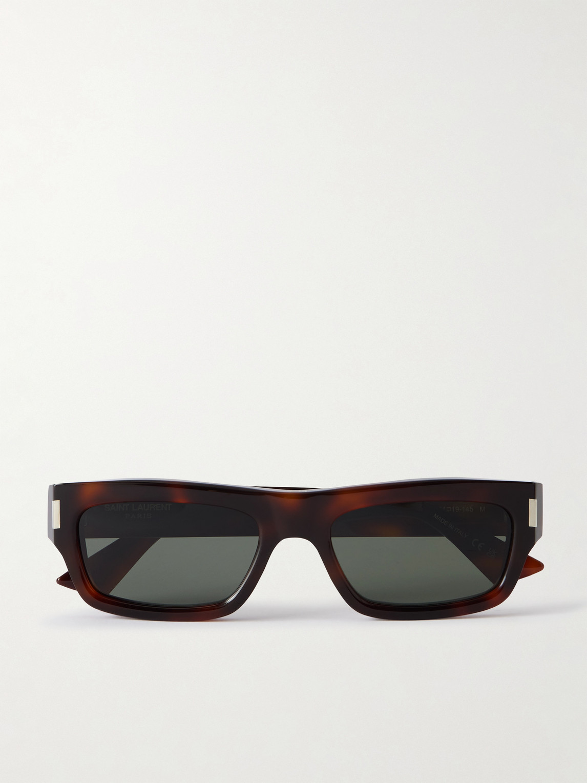 Saint Laurent Rectangular-Frame Tortoiseshell Acetate Sunglasses - Men