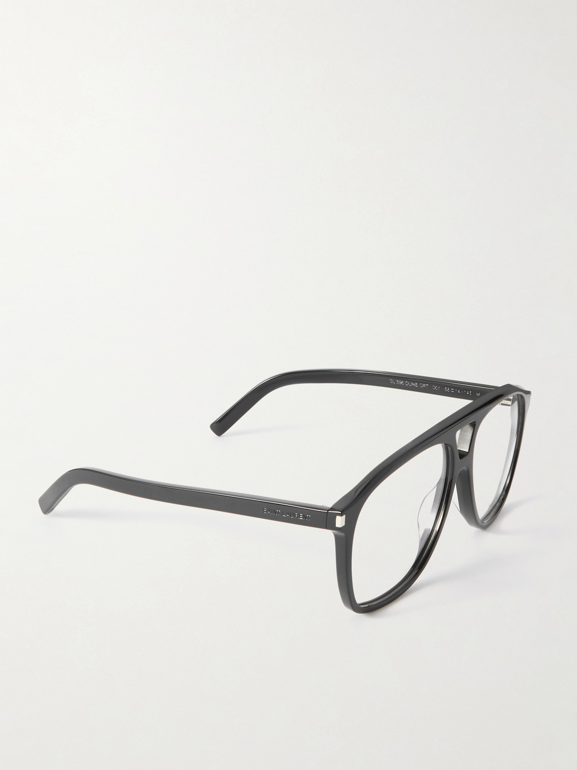 Saint Laurent Aviator-style Acetate Optical Glasses In Black