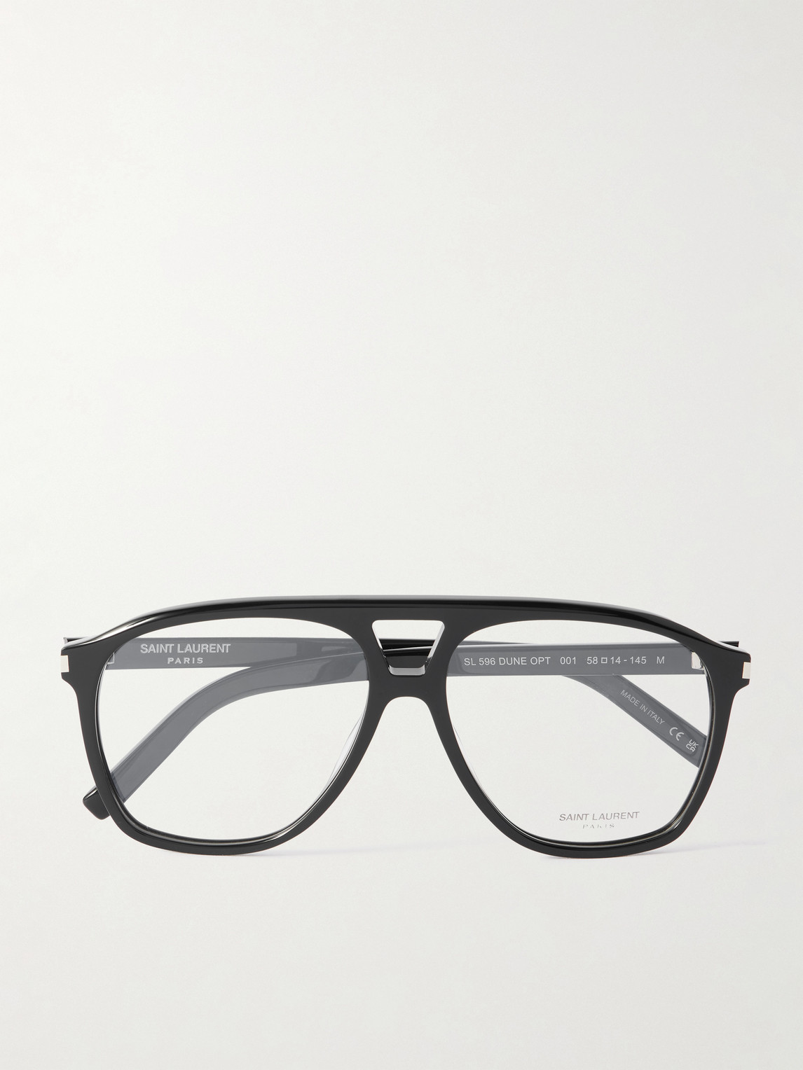 Saint Laurent Aviator-Style Acetate Optical Glasses - Men