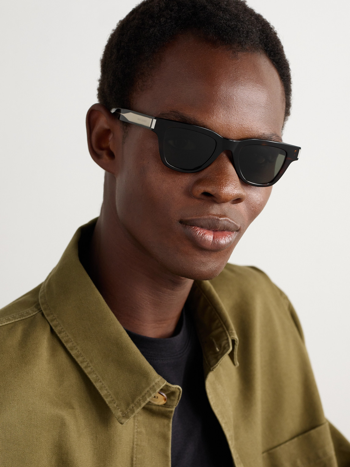 Saint Laurent Jacques D-frame Tortoiseshell Acetate Sunglasses In Brown