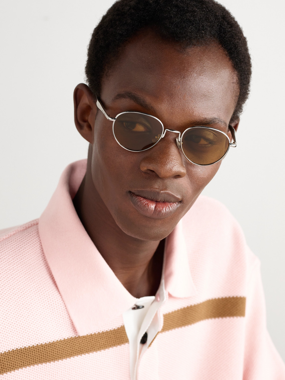 Round-Frame Silver-Tone Sunglasses — 2