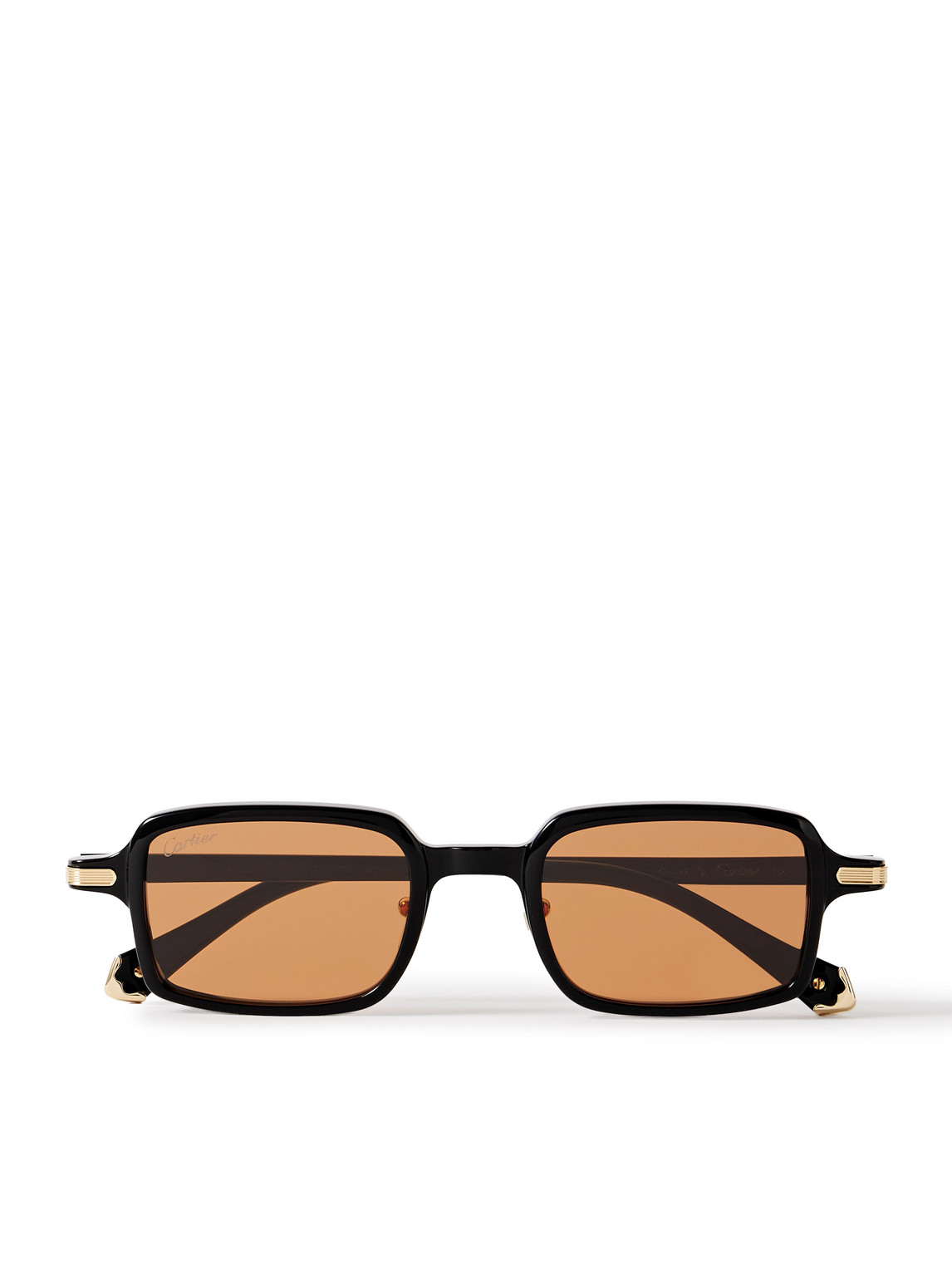 Cartier Rectangular-frame Acetate Sunglasses In Black