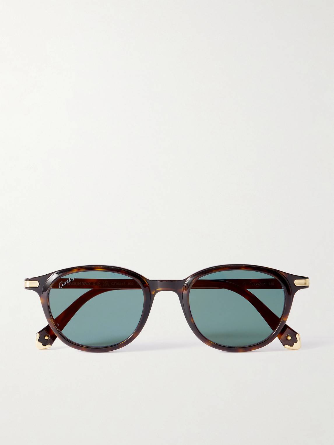 Cartier Eyewear Round-Frame Tortoiseshell Acetate Sunglasses - Men