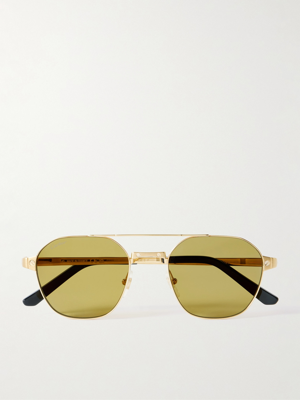 Cartier Eyewear Santos de Cartier Aviator-Style Gold-Tone Sunglasses - Men