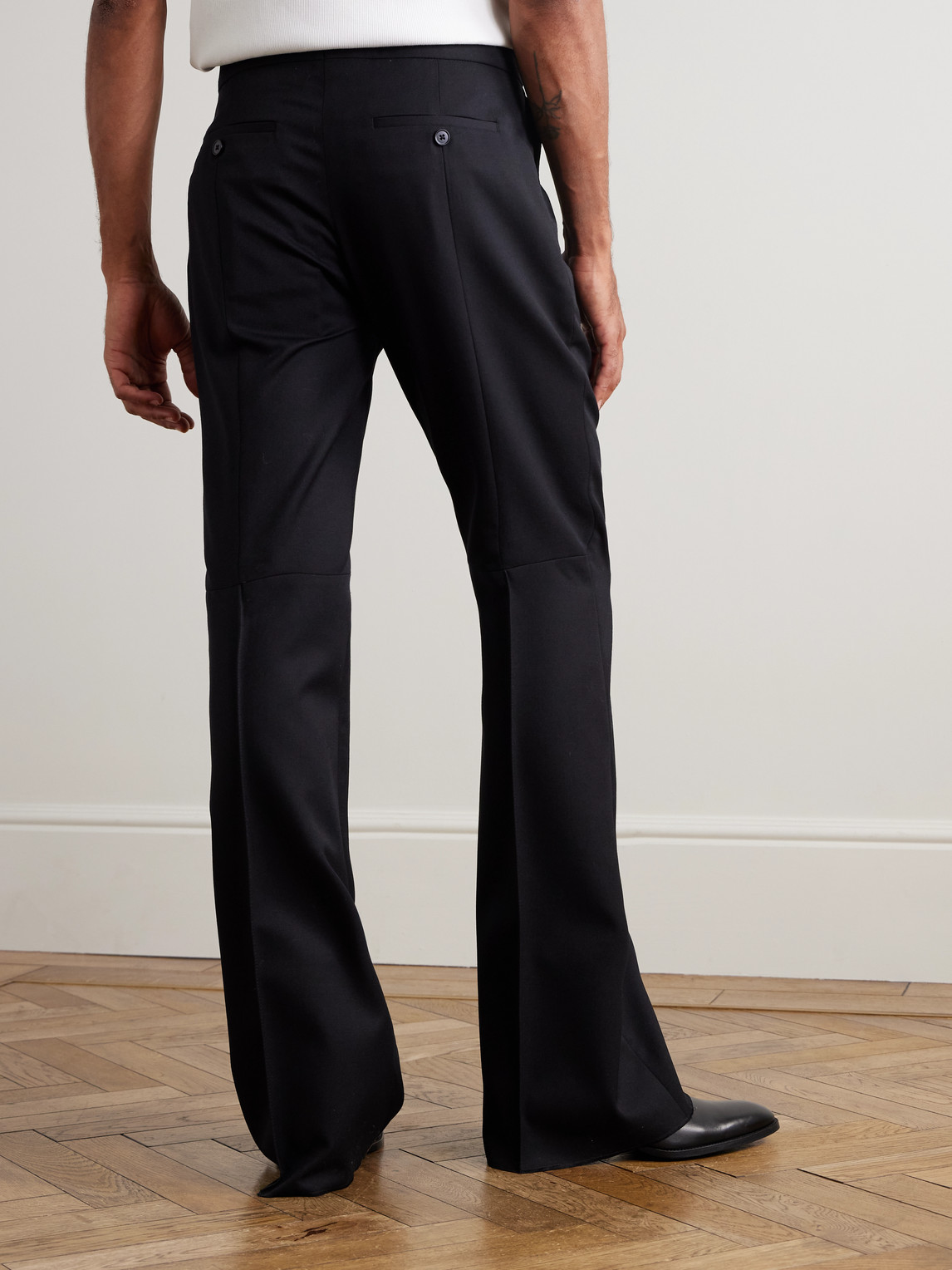 Alexander Mcqueen Straight-leg Wool-twill Trousers In Black