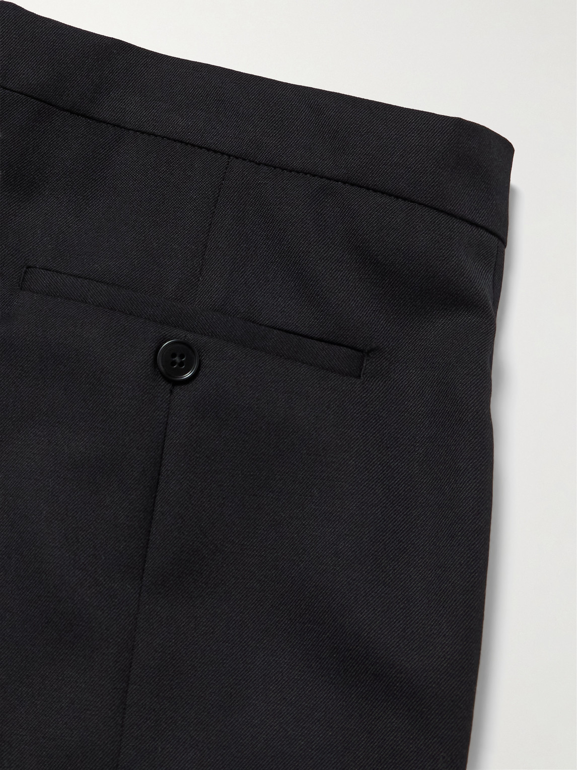 Alexander Mcqueen Straight-leg Wool-twill Trousers In Black