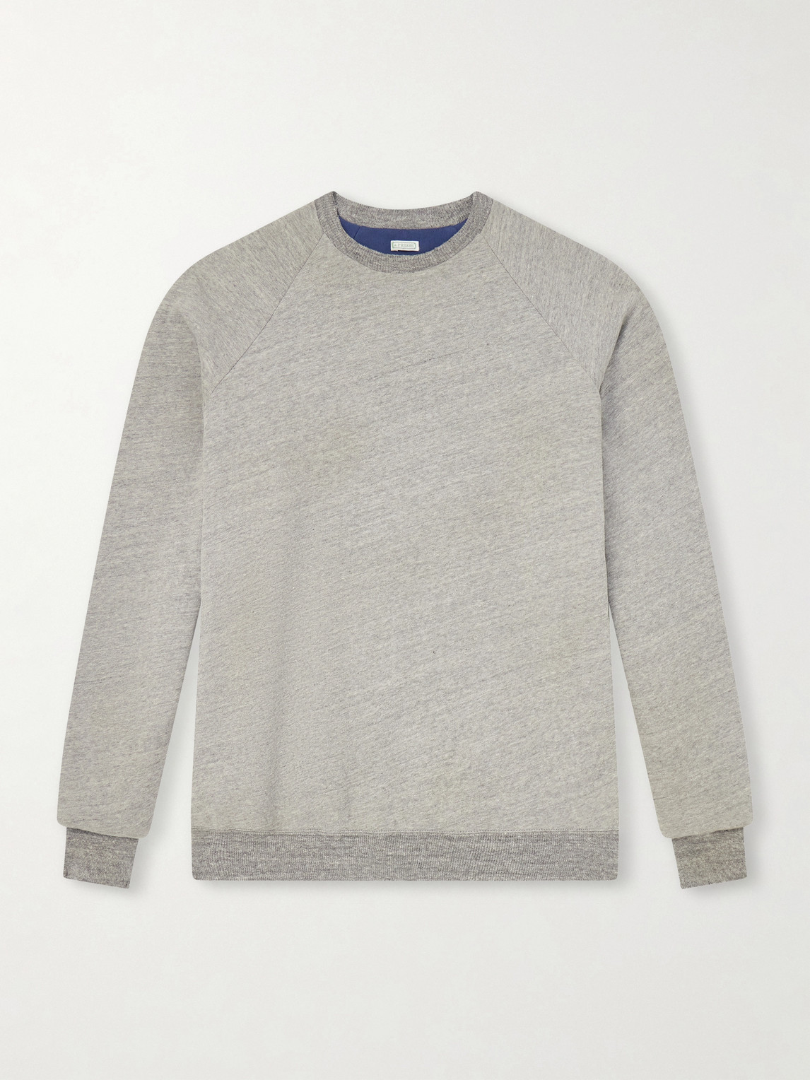 A.presse Reversible Cotton-jersey Sweatshirt In Gray