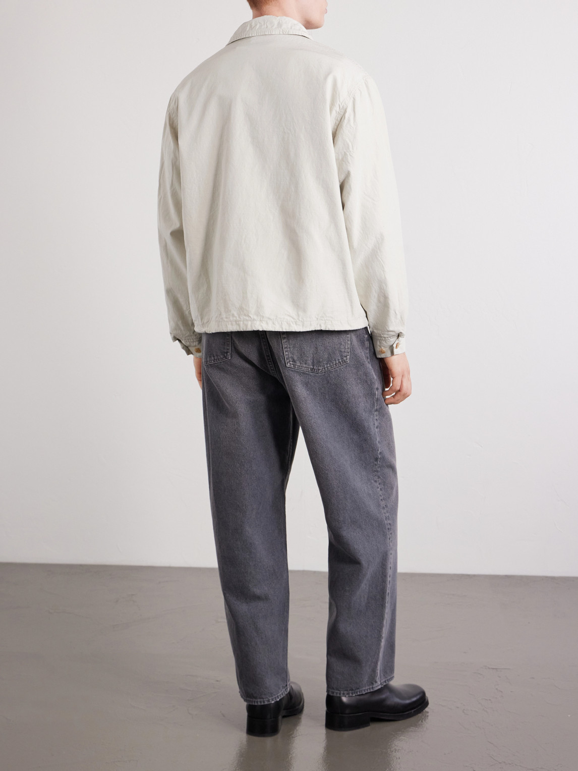  A.presse - Silk And Cotton-blend Gabardine Coach Jacket - Men - Neutrals - 2 