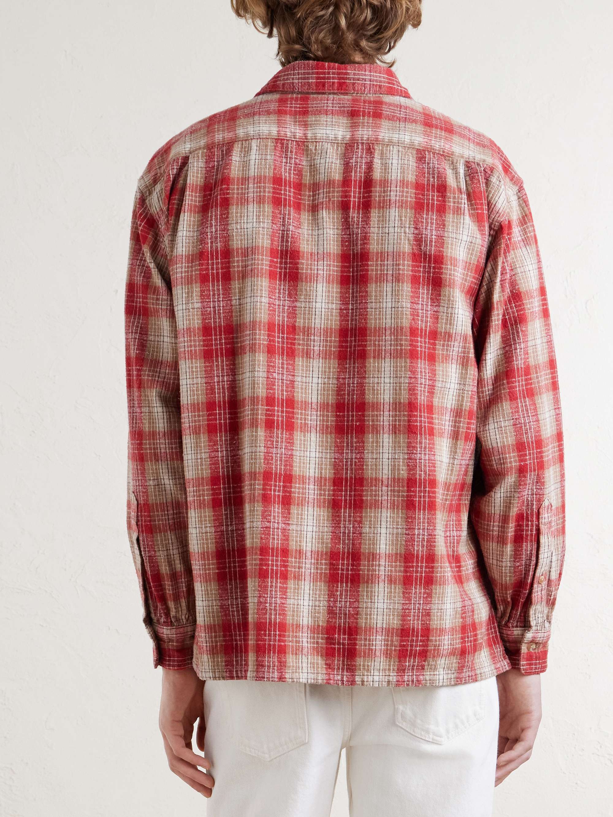 A.PRESSE Checked Cotton and Silk-Blend Twill Shirt for Men | MR PORTER