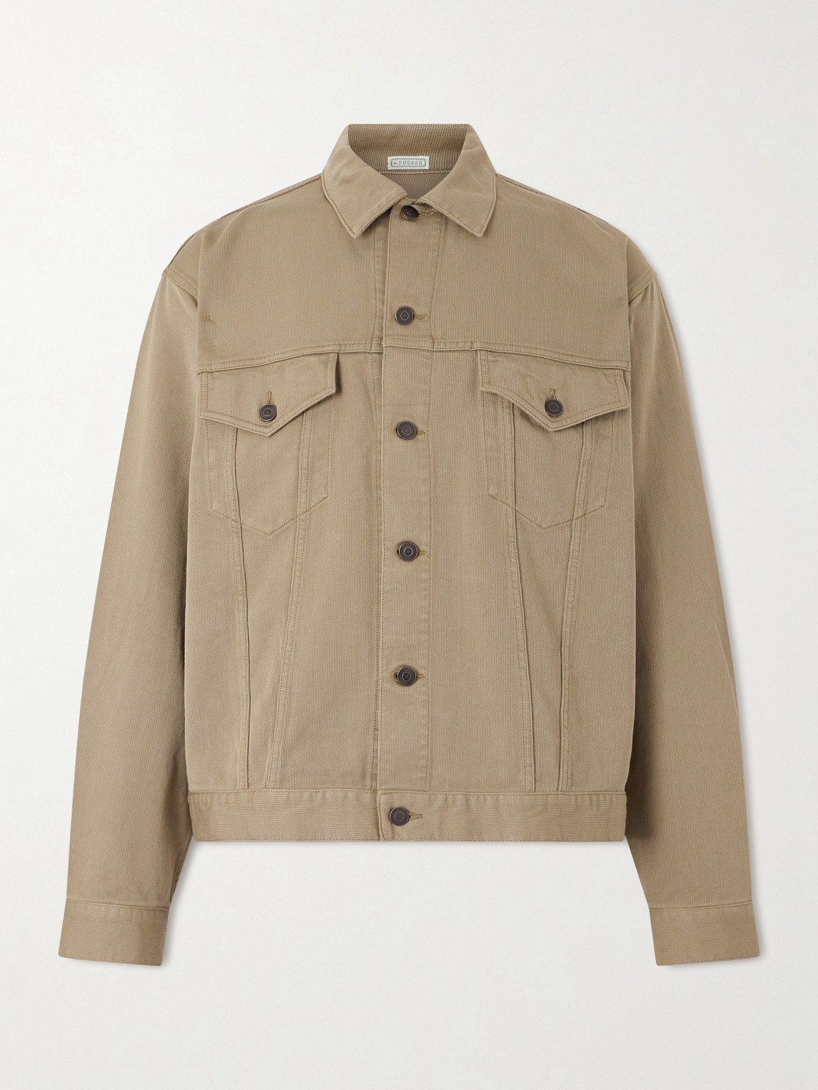 A.PRESSE Silk and Cotton-Blend Piqué Jacket IT 52