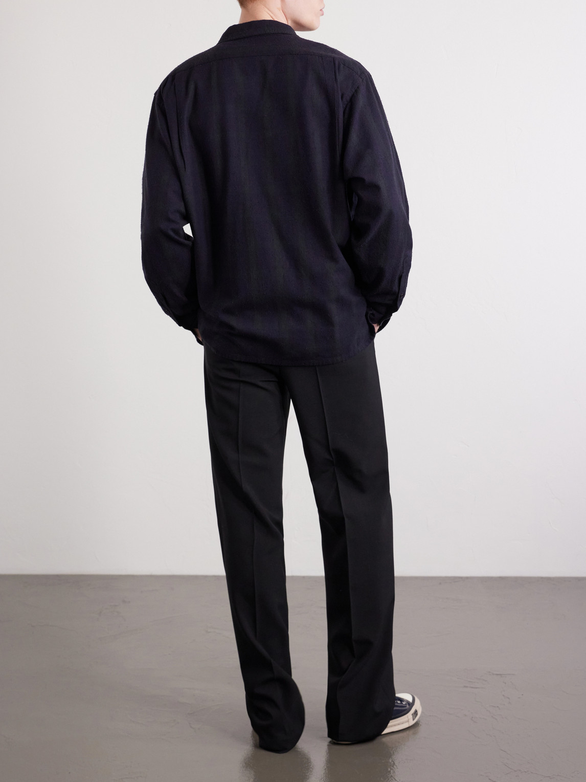  A.presse - Camp-collar Checked Silk Shirt - Men - Blue - 2 