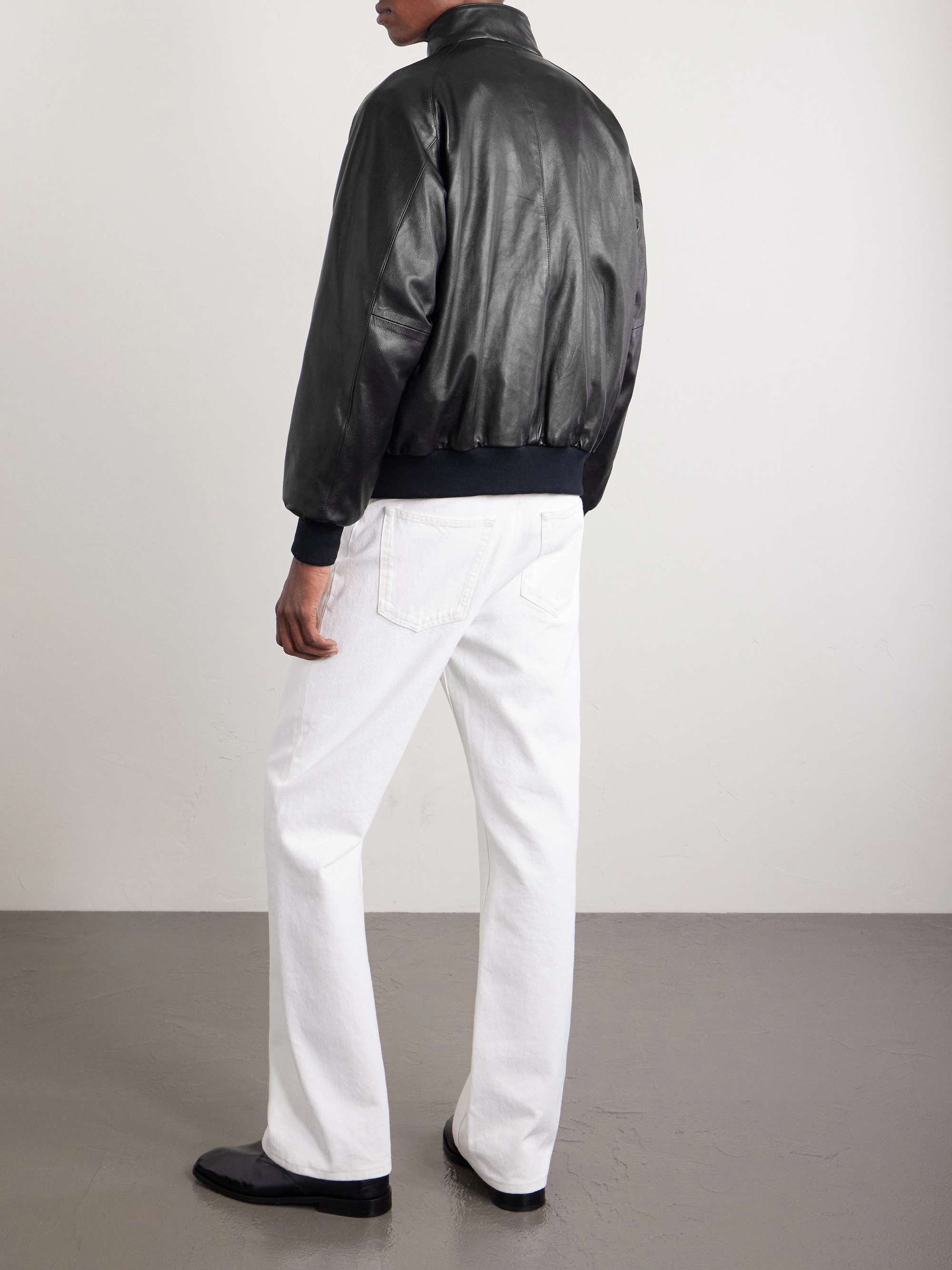 A.PRESSE Padded Leather Harrington Jacket for Men | MR PORTER