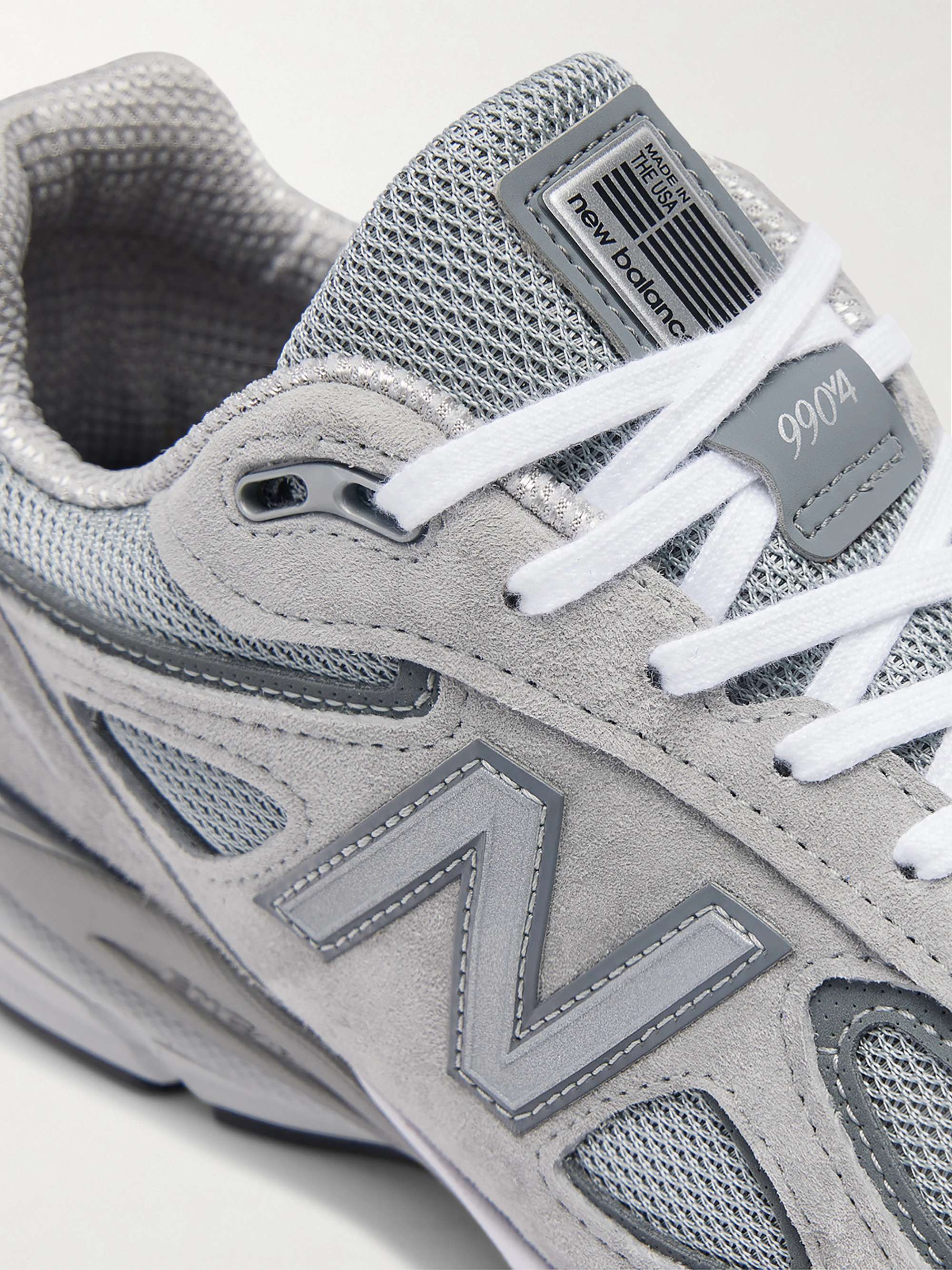 NEW BALANCE 990v4 Suede and Mesh Sneakers for Men | MR PORTER
