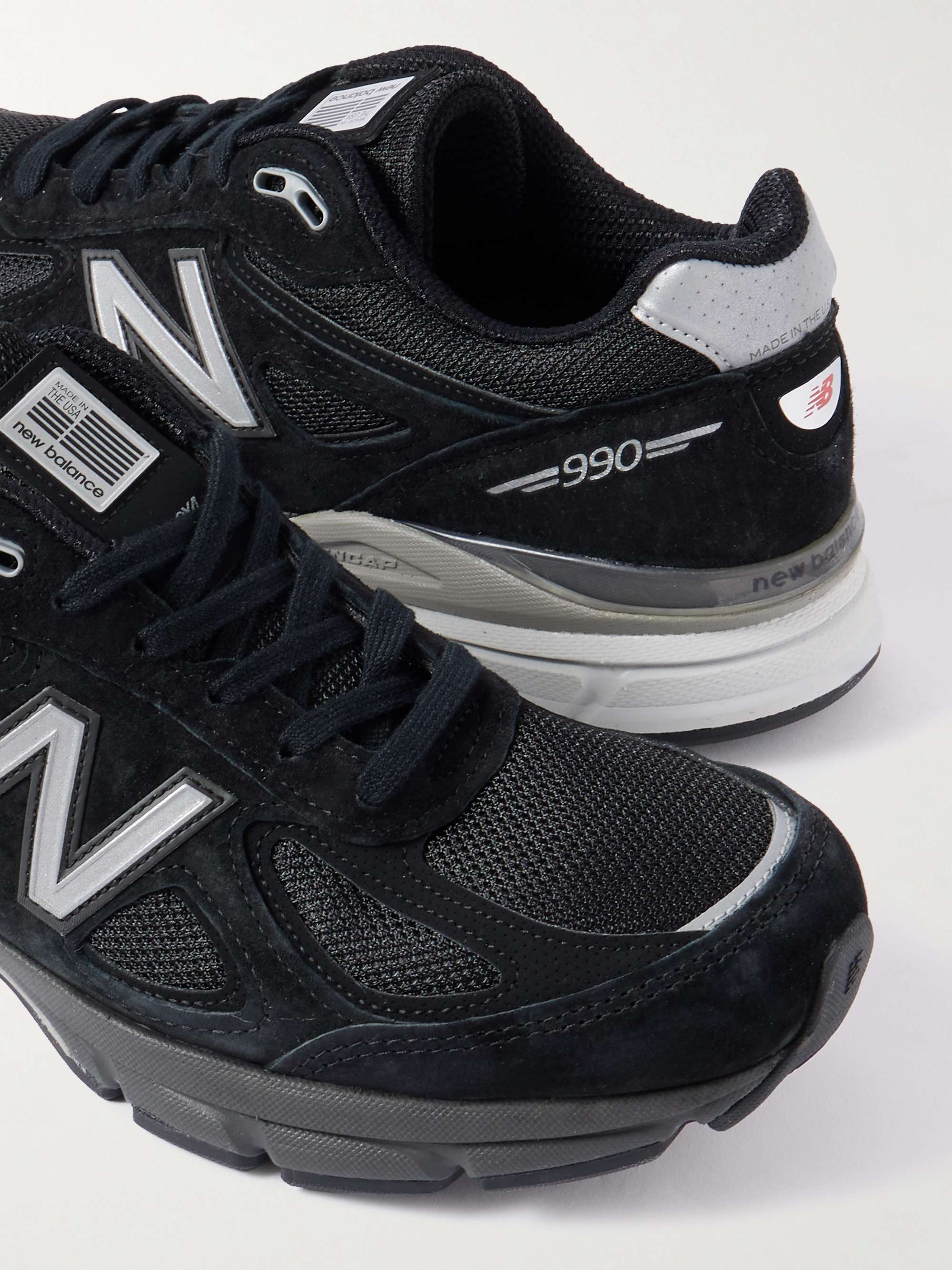 NEW BALANCE 990v4 Suede and Mesh Sneakers for Men | MR PORTER