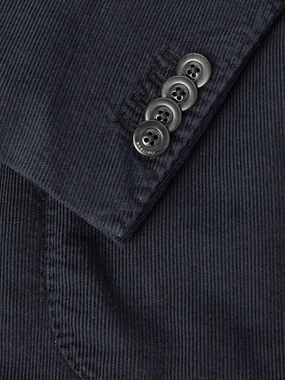 Boglioli Stretch-cotton And Modal-blend Corduroy Suit Jacket In Blue