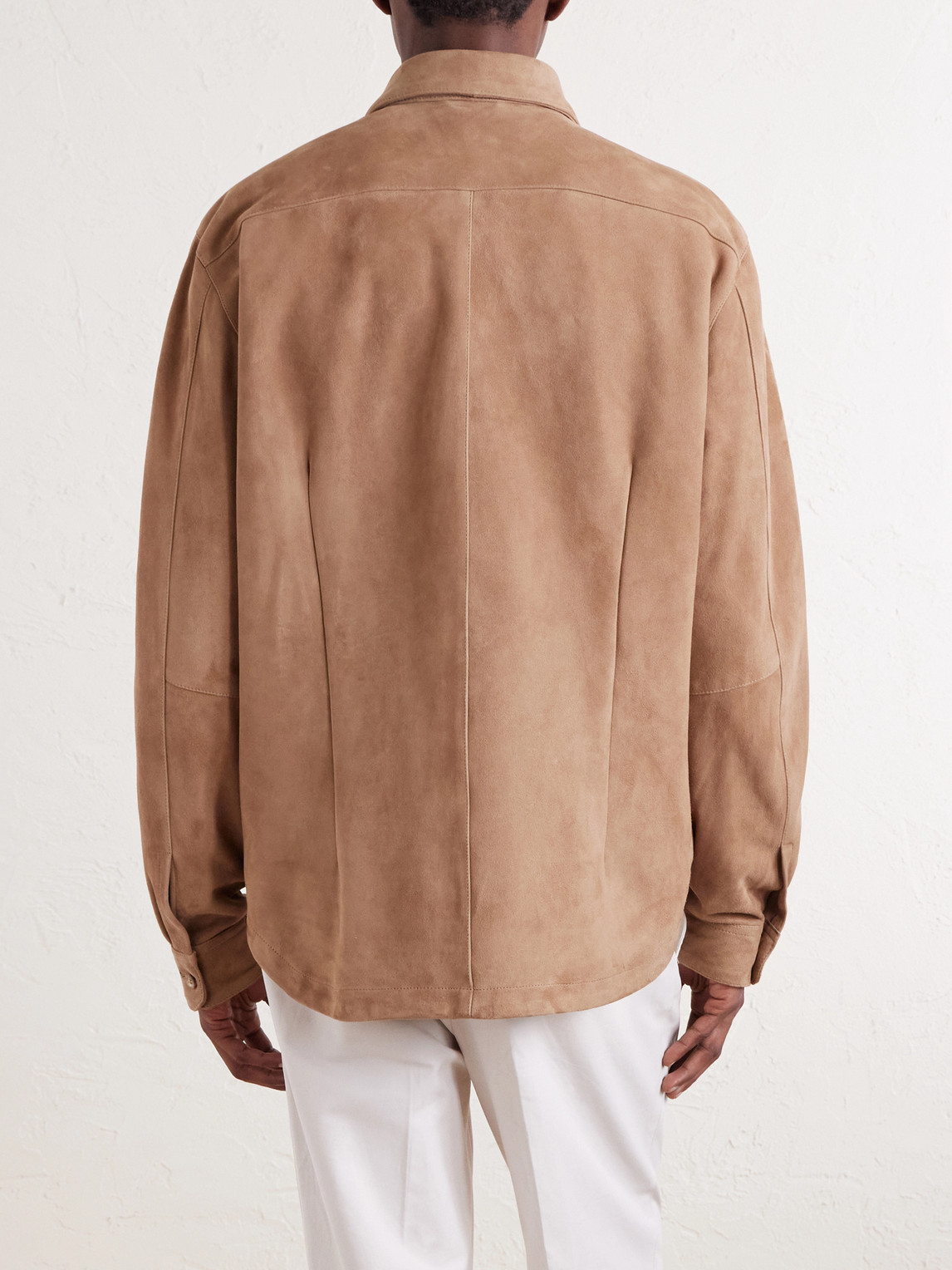  Boglioli - Suede Overshirt - Men - Neutrals - Xl 
