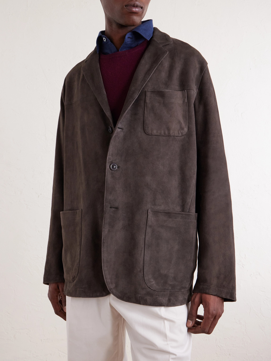  Boglioli - Suede Jacket - Men - Brown - S 