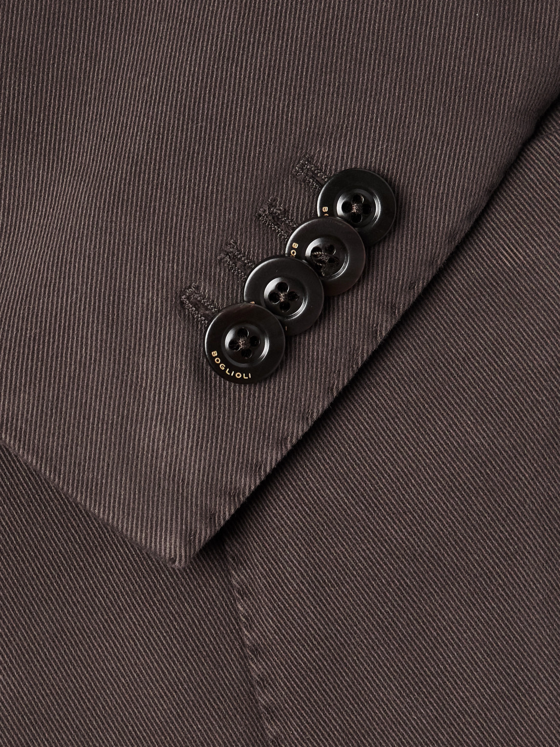 Boglioli Cotton-blend Twill Suit Jacket In Brown
