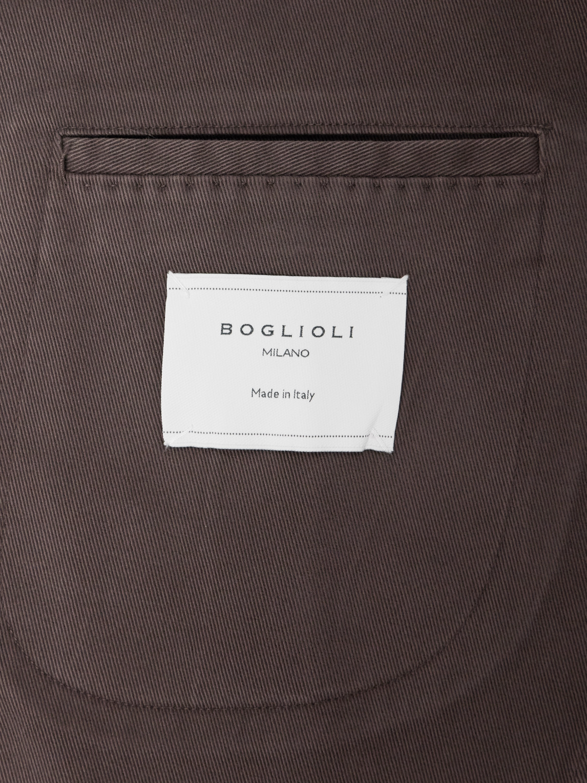 Boglioli Cotton-blend Twill Suit Jacket In Brown