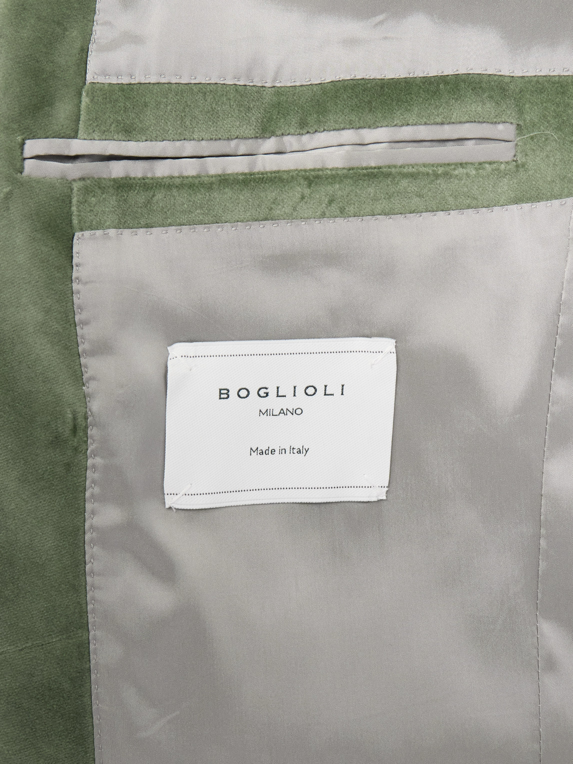 Boglioli Slim-fit Shawl-collar Cotton-blend Velvet Tuxedo Jacket In Green