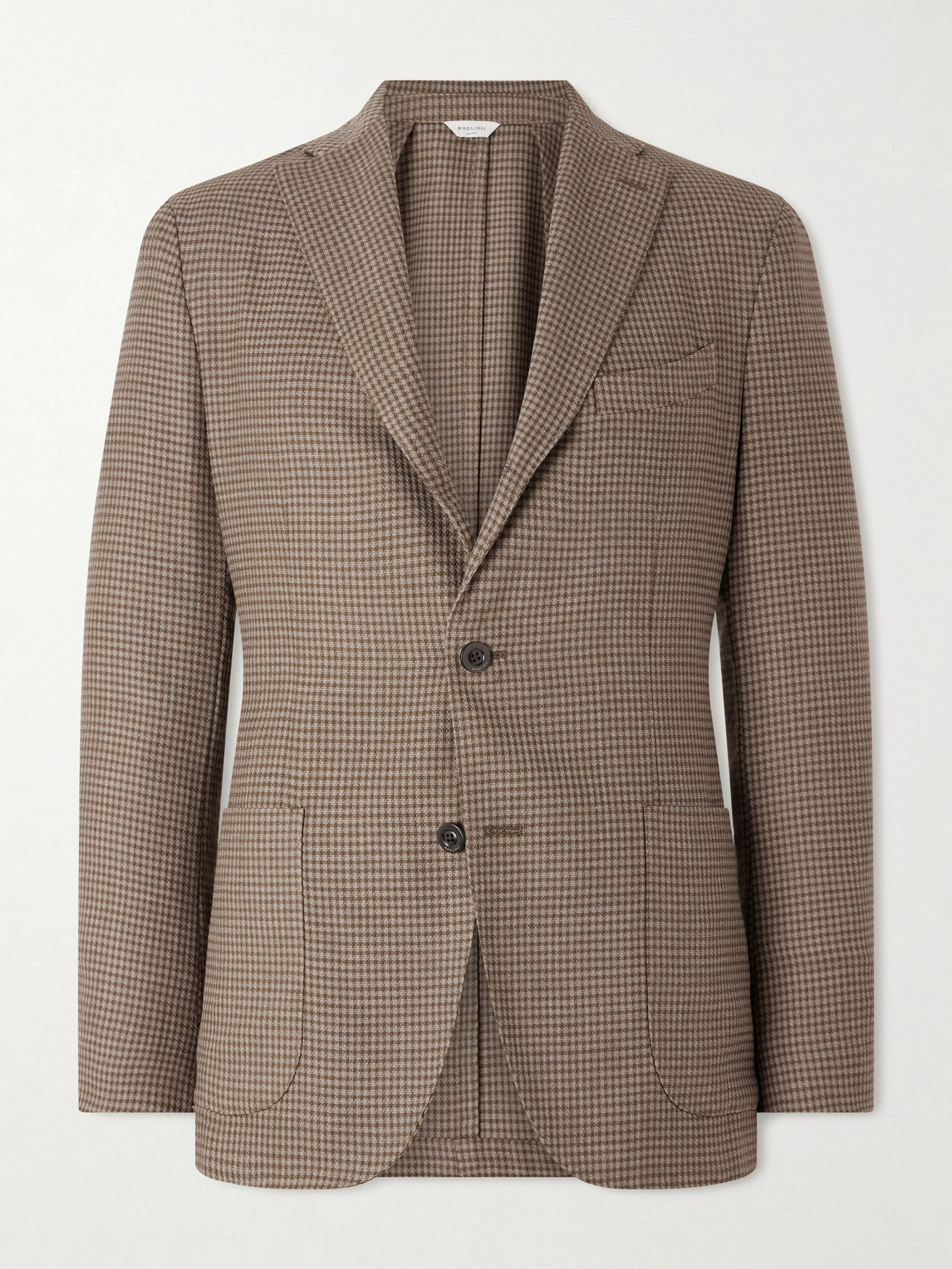 Boglioli – Houndstooth Virgin Wool-Blend Blazer
