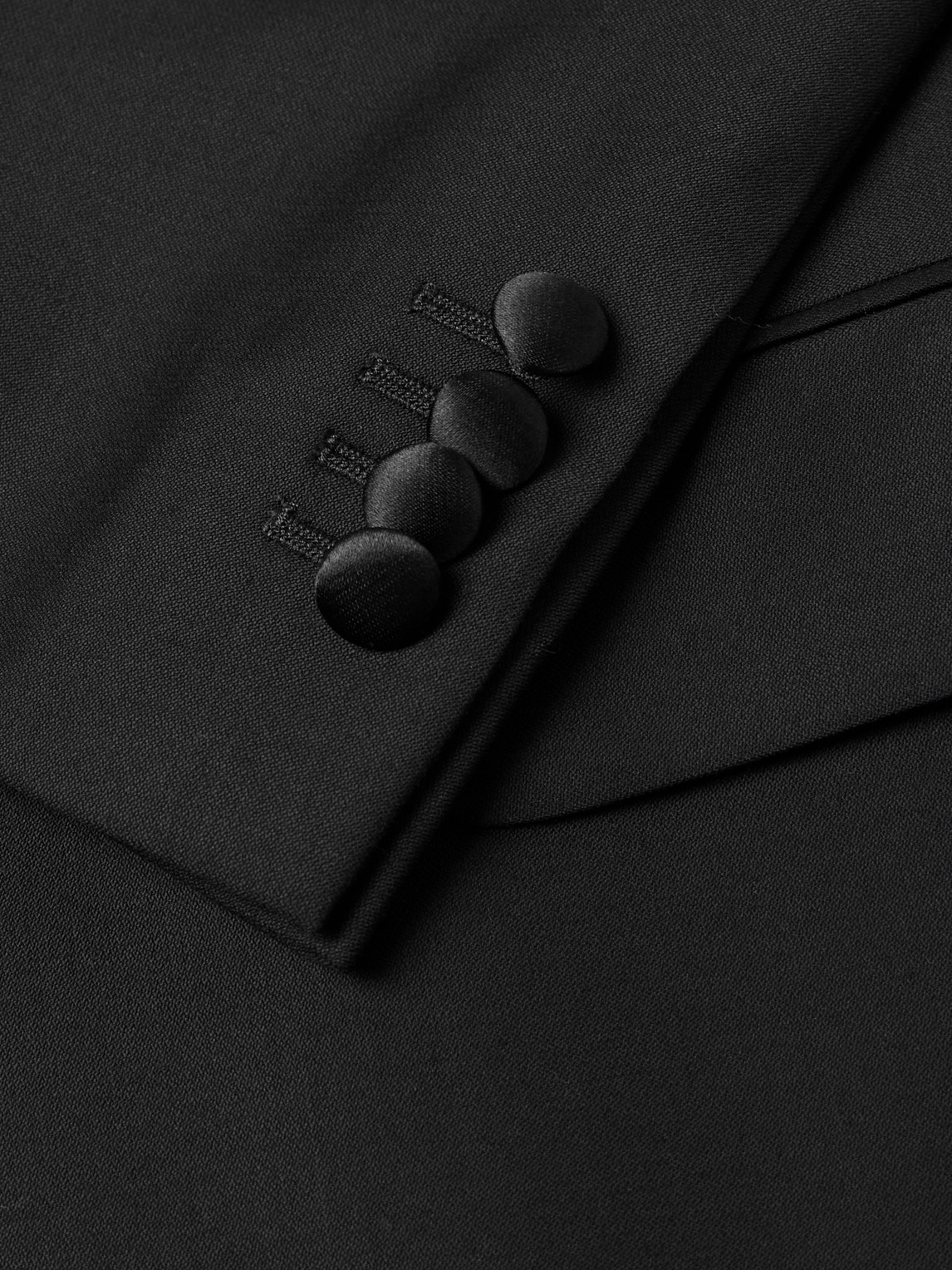 Boglioli Satin-trimmed Virgin Wool-blend Tuxedo Jacket In Black