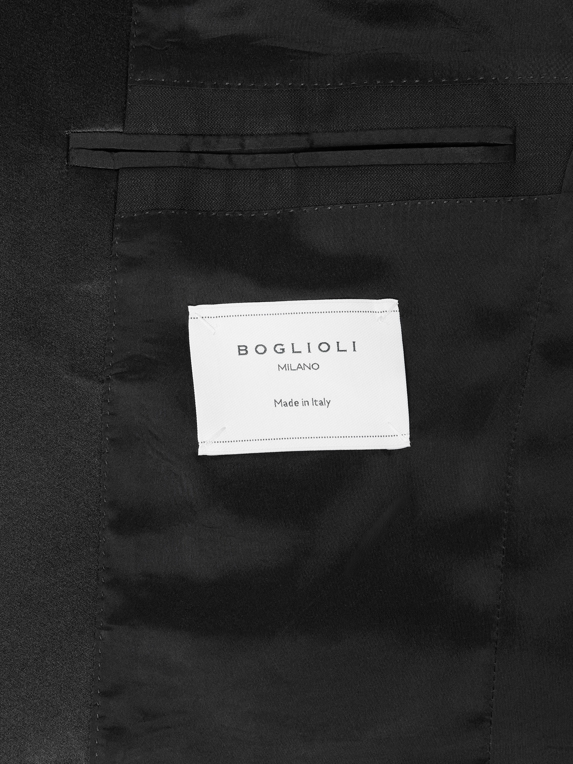 Boglioli Satin-trimmed Virgin Wool-blend Tuxedo Jacket In Black