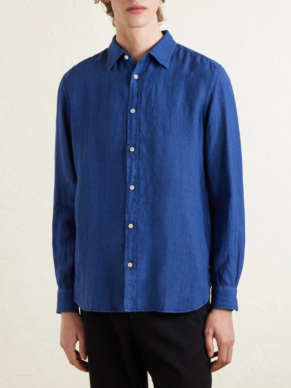  Boglioli - Linen Shirt - Men - Blue - Eu 38 