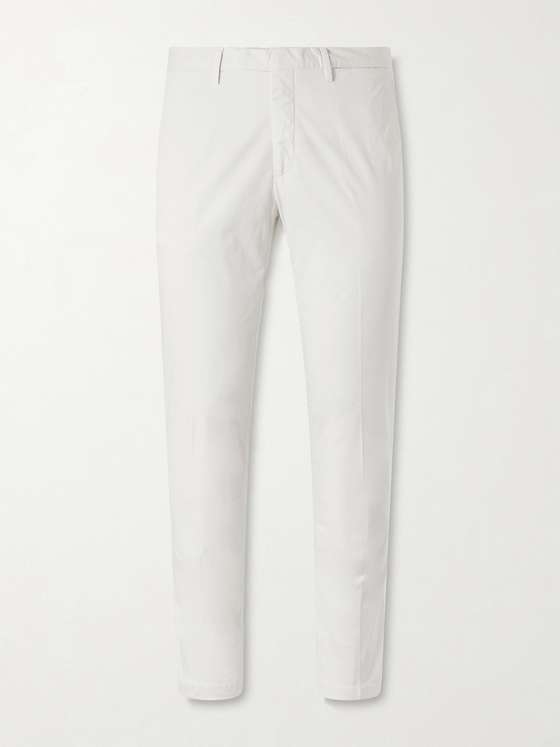Boglioli Tapered Cotton-Blend Trousers